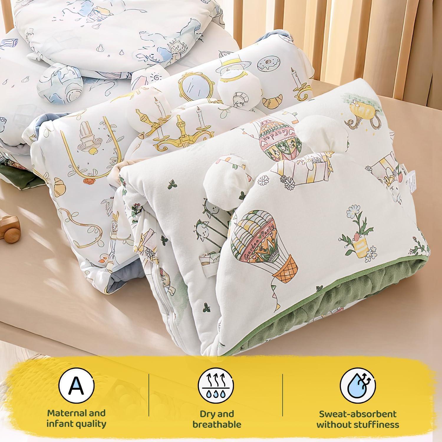 Saco de Sueño Ajustable YJLMLY para Bebés 0-3 Meses Verde