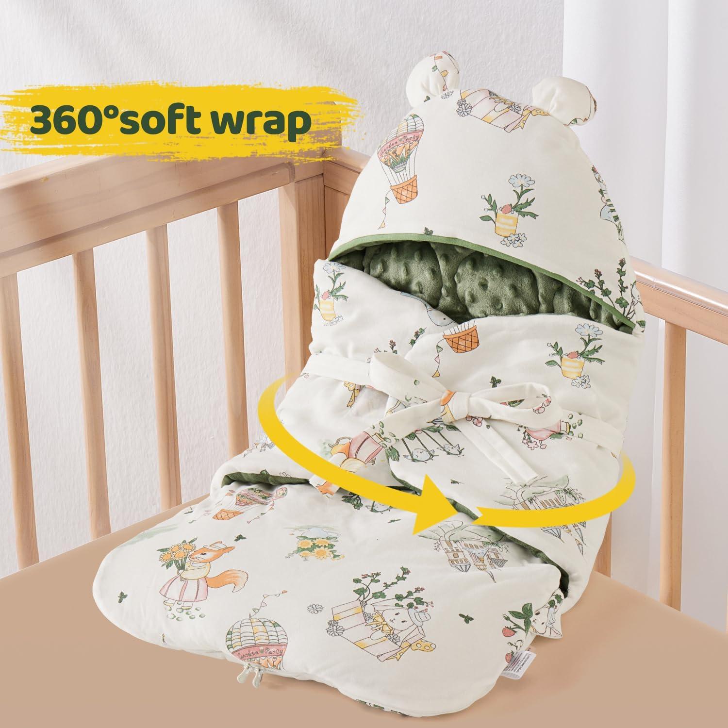 Saco de Sueño Ajustable YJLMLY para Bebés 0-3 Meses Verde