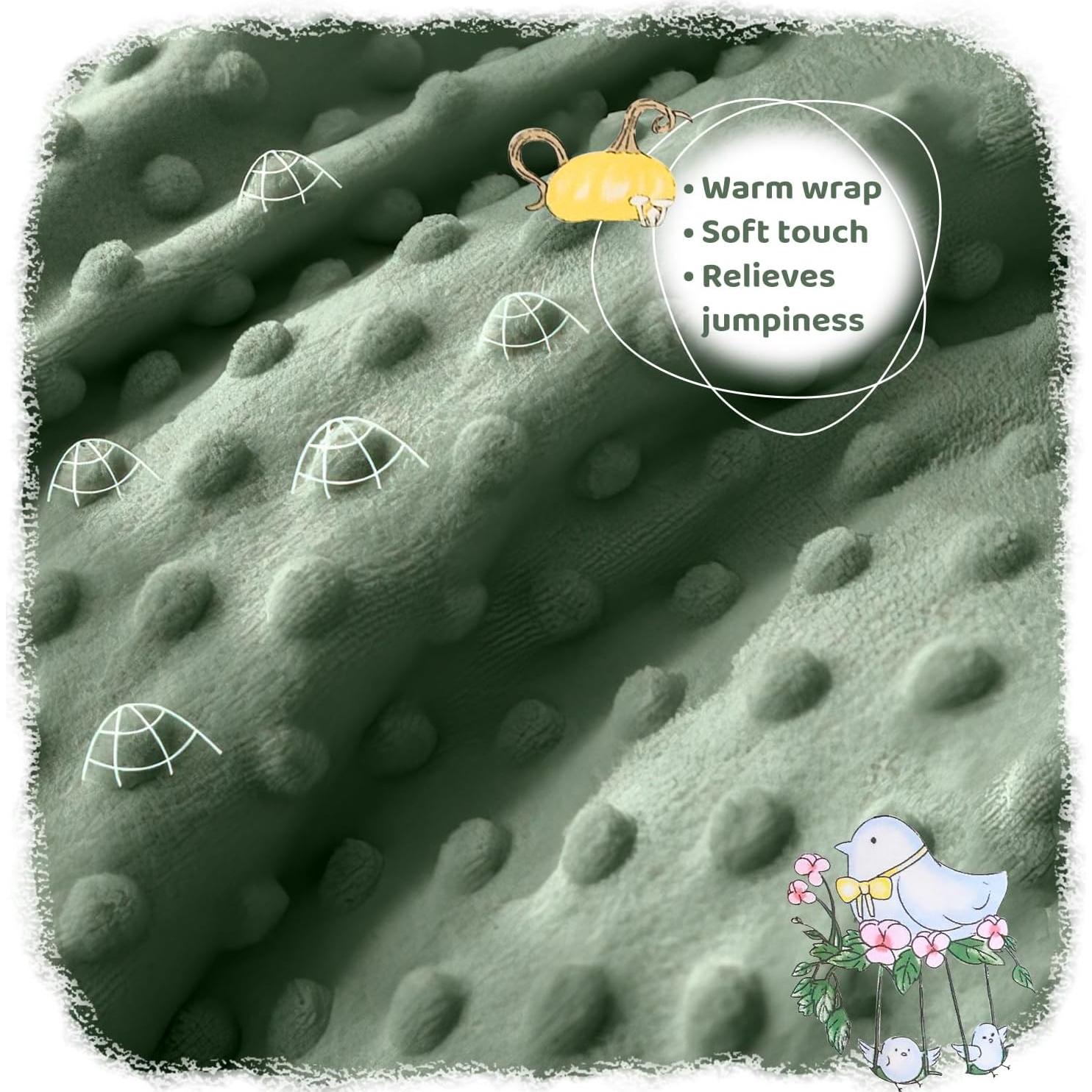 Saco de Sueño Ajustable YJLMLY para Bebés 0-3 Meses Verde