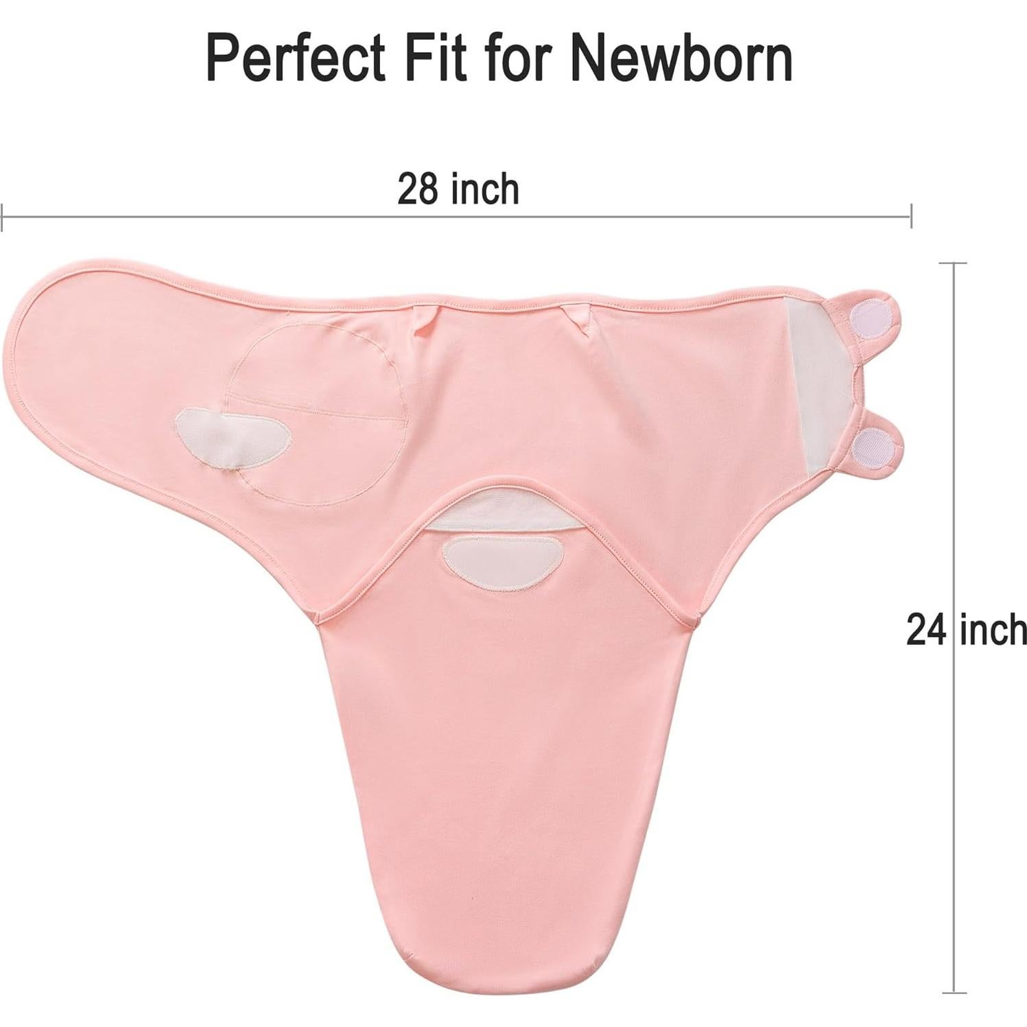 Manta de Envoltura para Bebés Queness 3 Paquetes Algodón 0-6 Meses