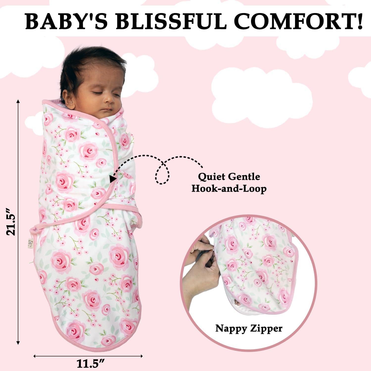 Sacos de dormir para bebés Babykinz 100% algodón 0-3 meses