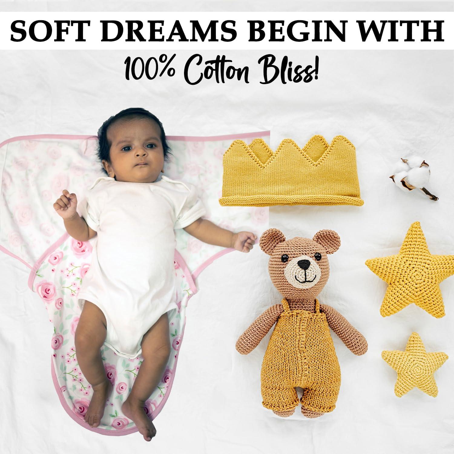 Sacos de dormir para bebés Babykinz 100% algodón 0-3 meses