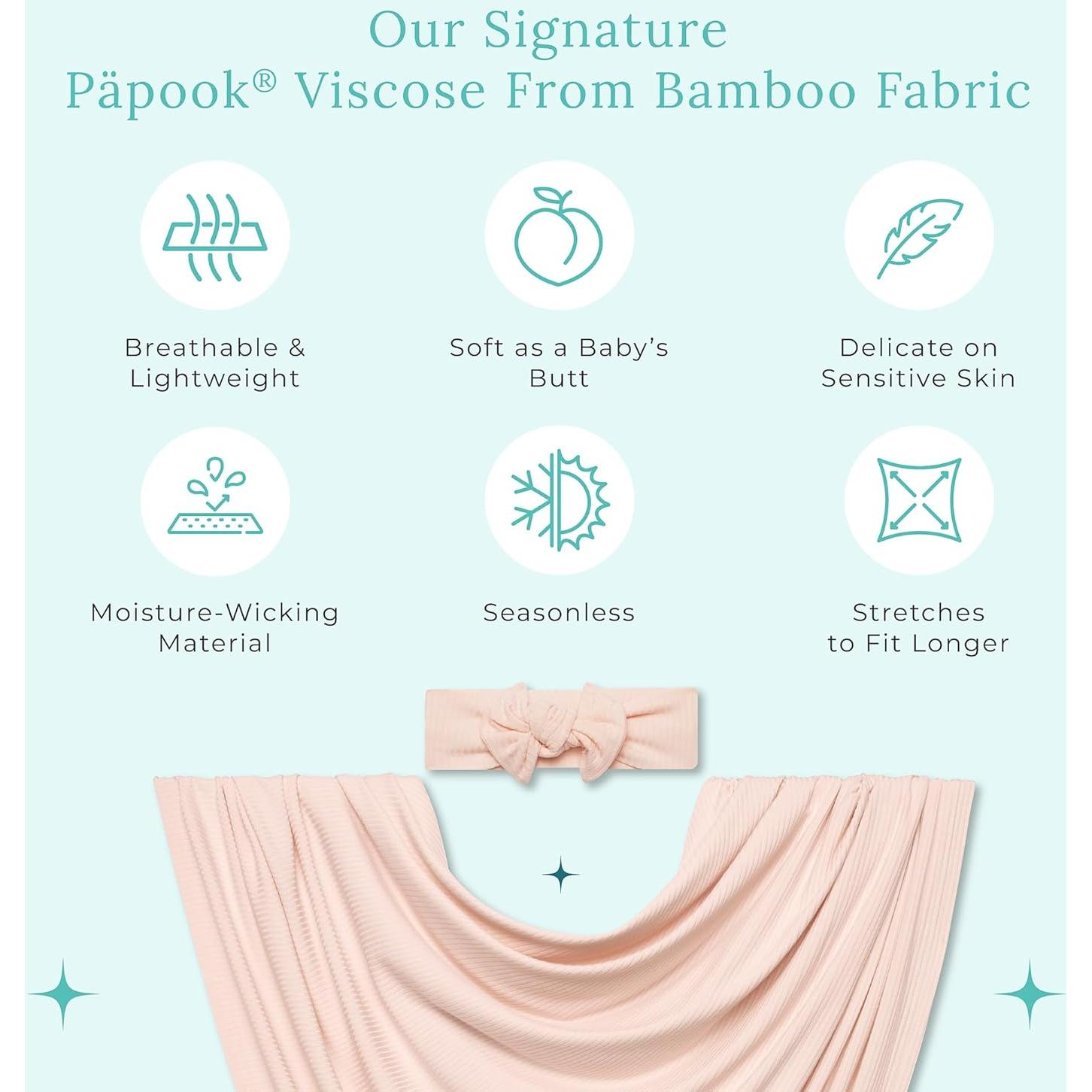 Conjunto de manta y diadema Posh Peanut - Viscosa de bambú Rosa