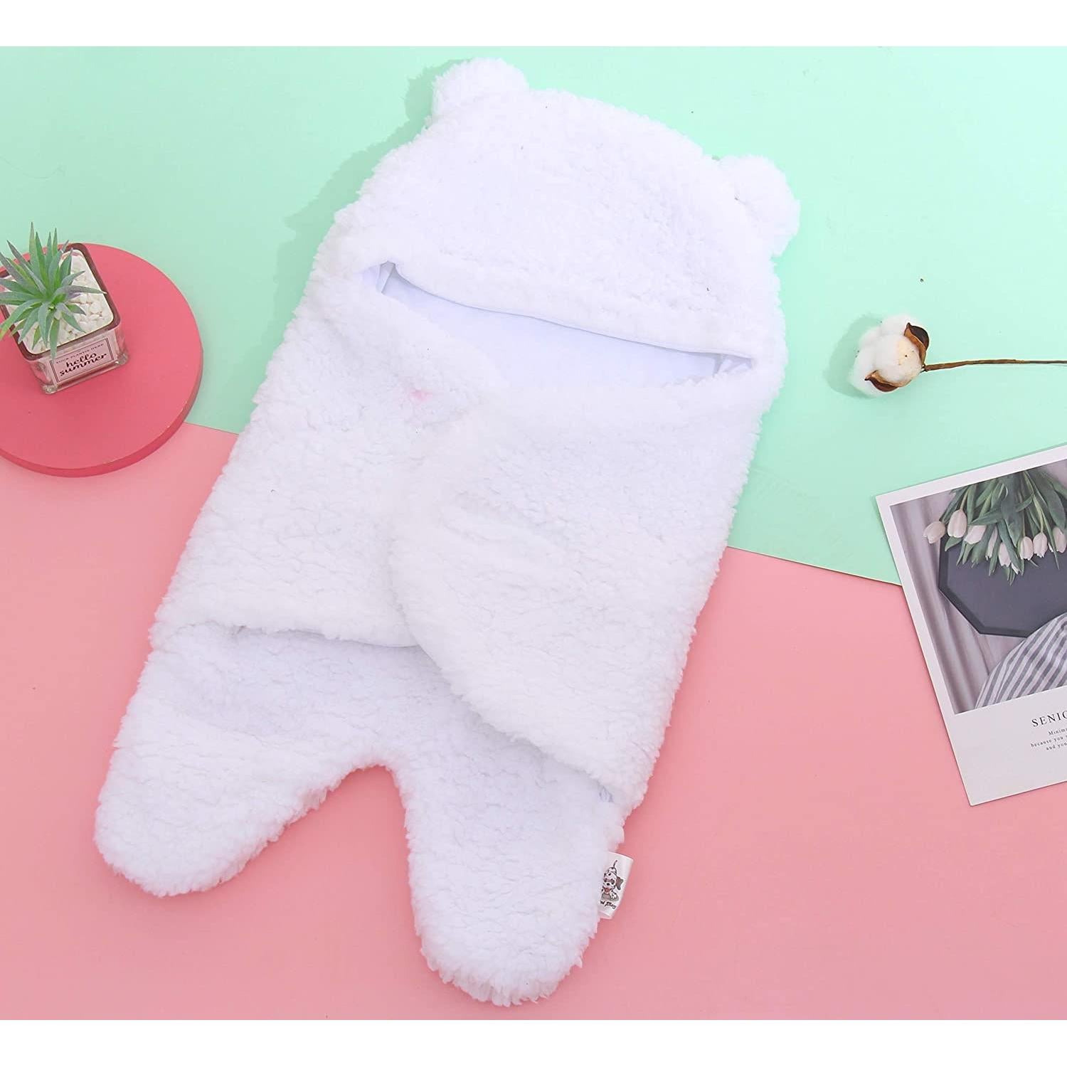 Paquete de 2 mantas swaddle Sherpa Spotted Play - Gris y Blanco