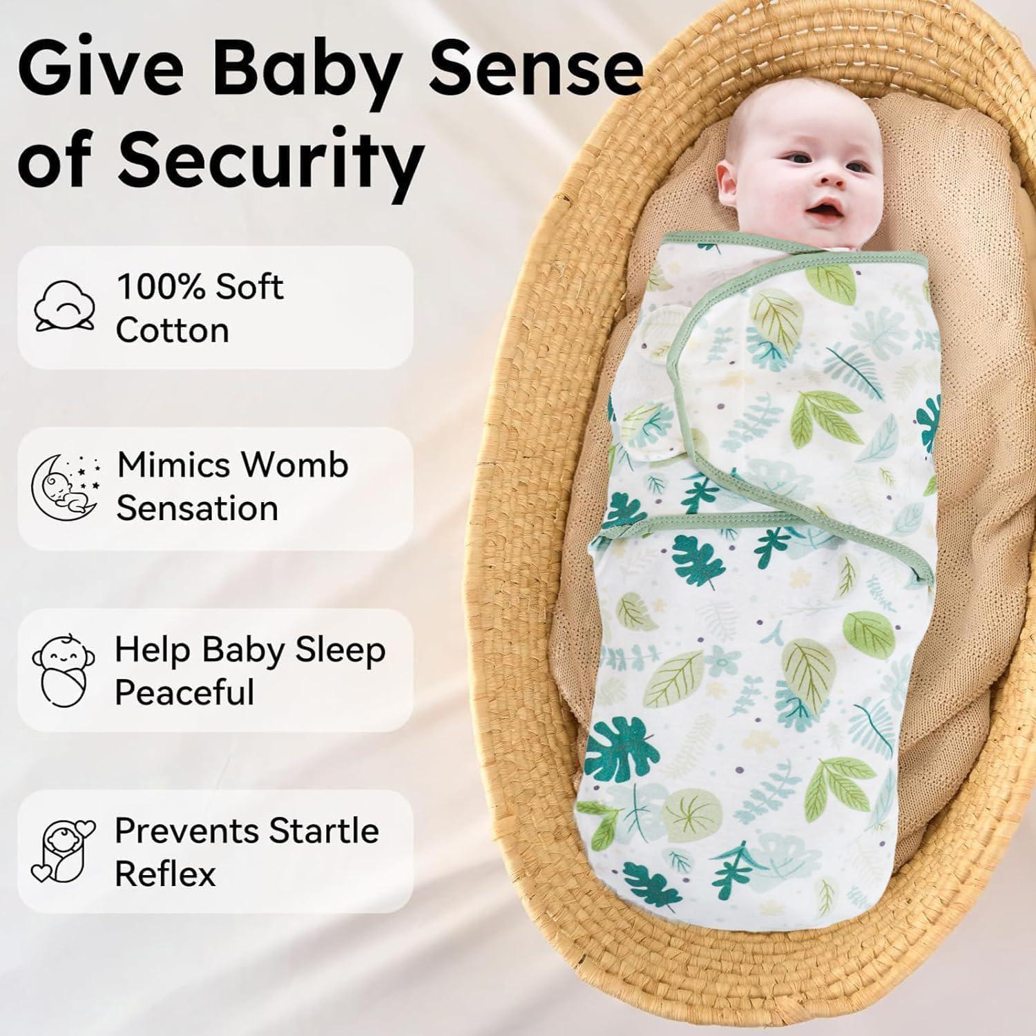 Paquete de 3 Sacos de Sueño Orgánicos SEVDO para Bebés 0-3 Meses