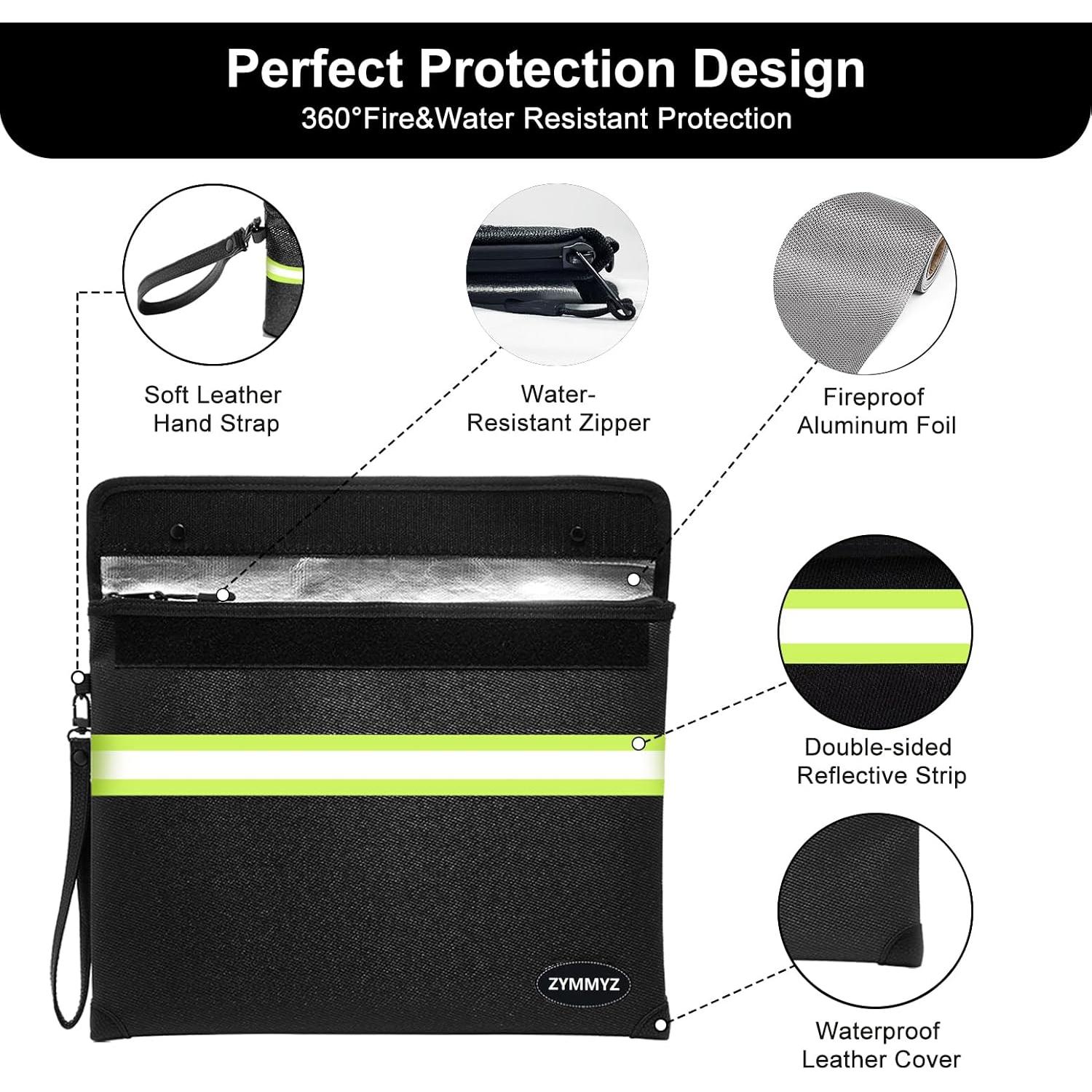 Bolsa a Prueba de Fuego ZYMMYZ 35x27 cm Impermeable