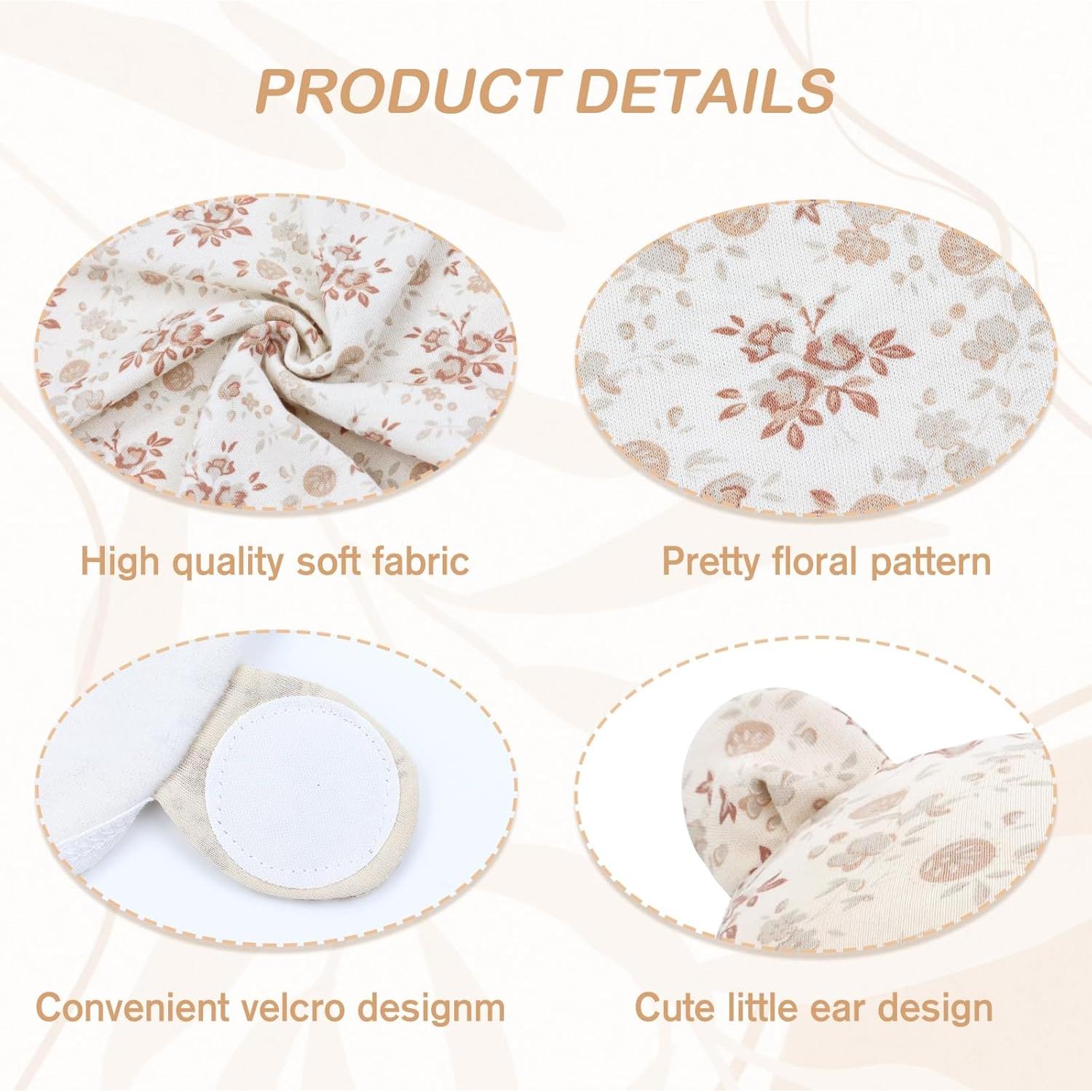 Cinaci 2 Paquete Mantitas y Gorras Bebé Algodón Suave