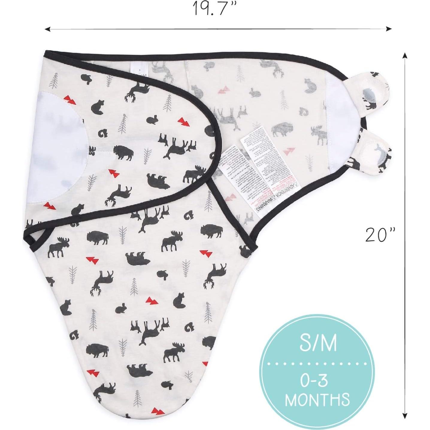 Conjunto de 3 Mantitas Swaddle The Peanutshell - Bosque Rojo