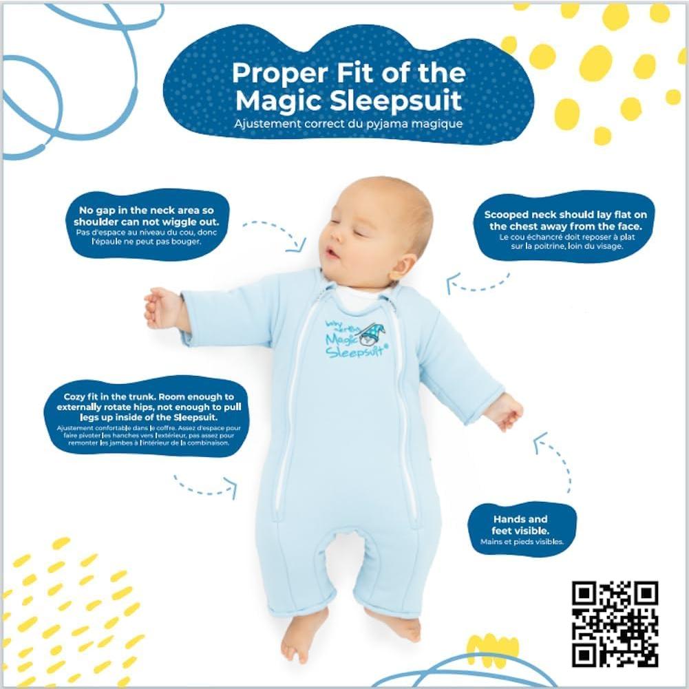 Magic Sleepsuit Bebé Merlin - Envoltura Suave Azul 3-6 Meses