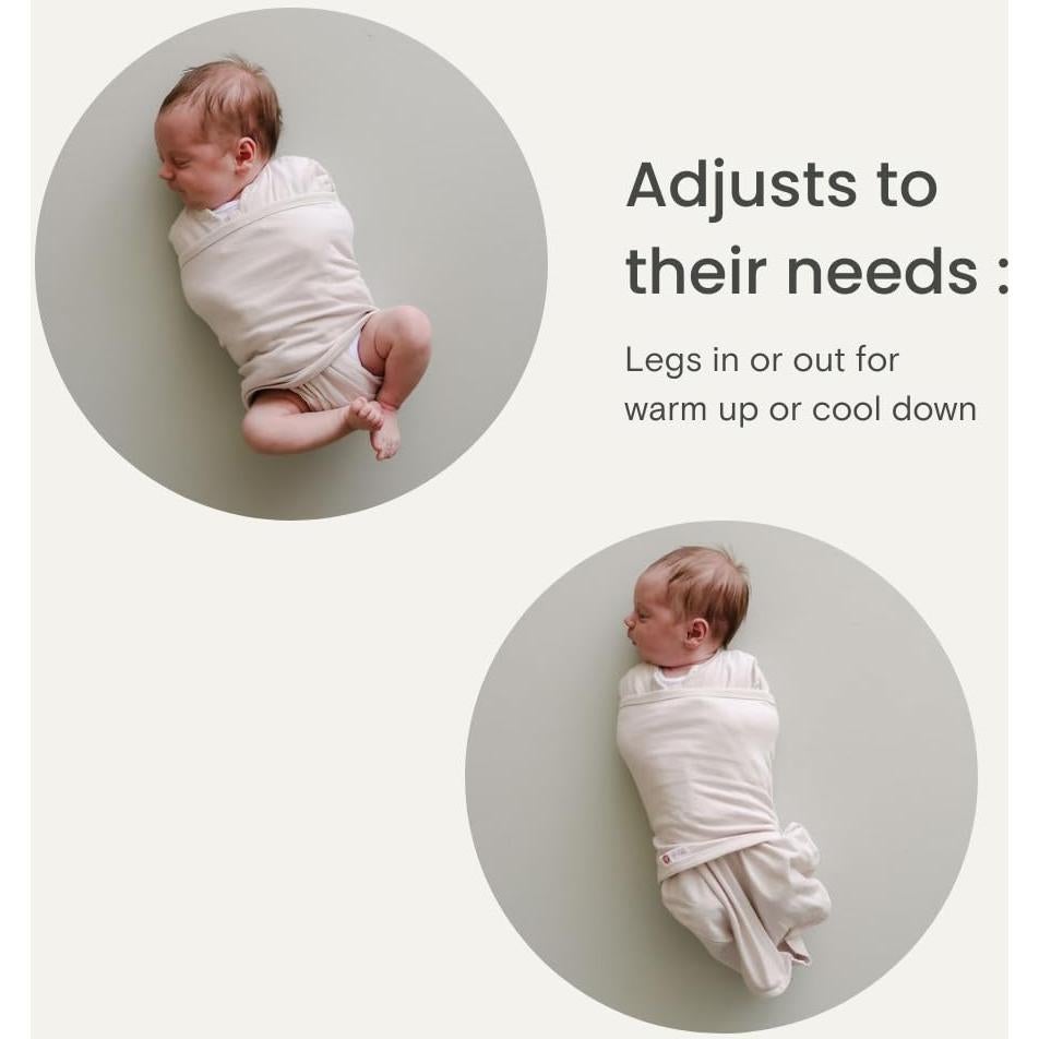 Saco de Swaddle embé 0-3 meses Algodón Transpirable Cocoa