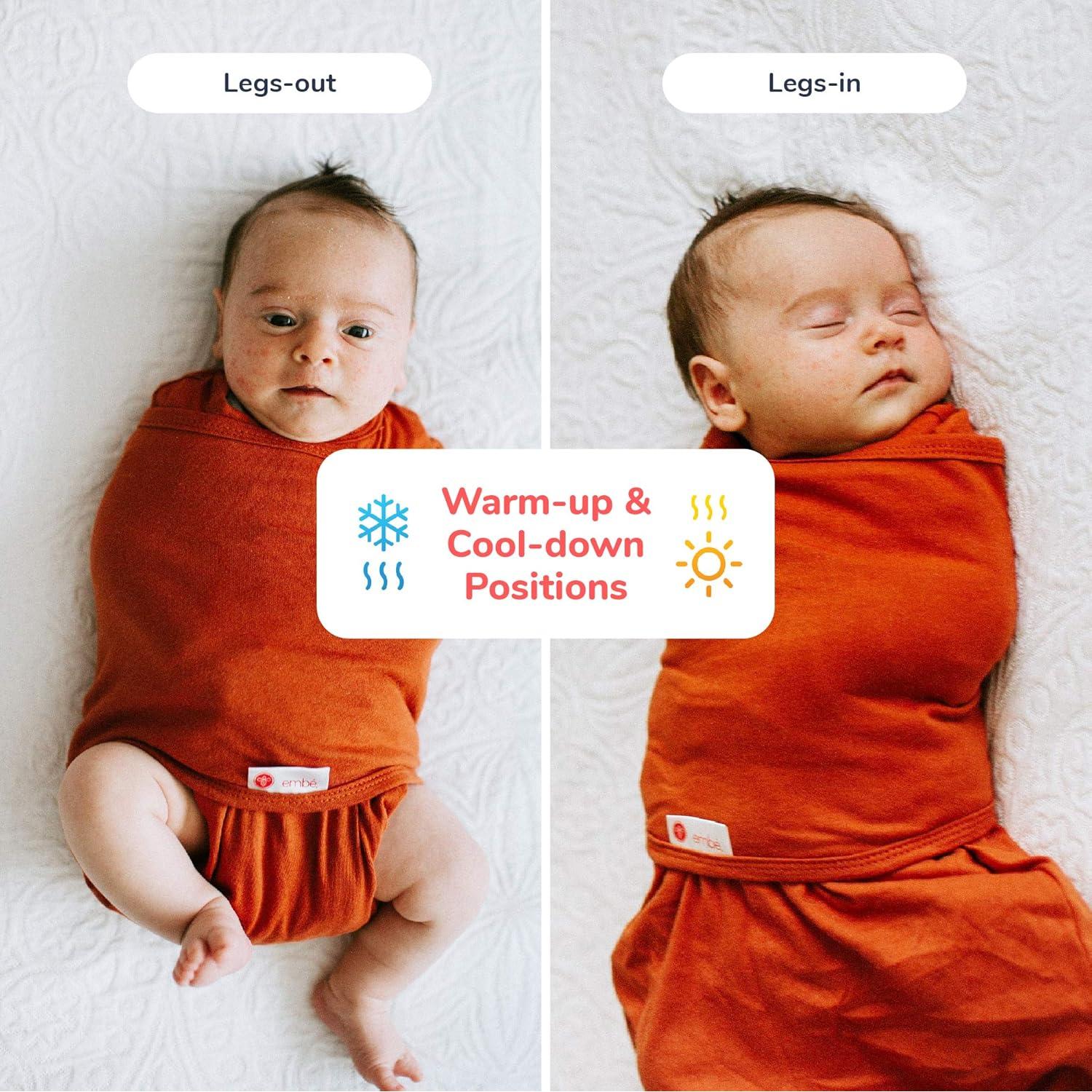 Saco de Swaddle embé 0-3 meses Algodón Transpirable Cocoa