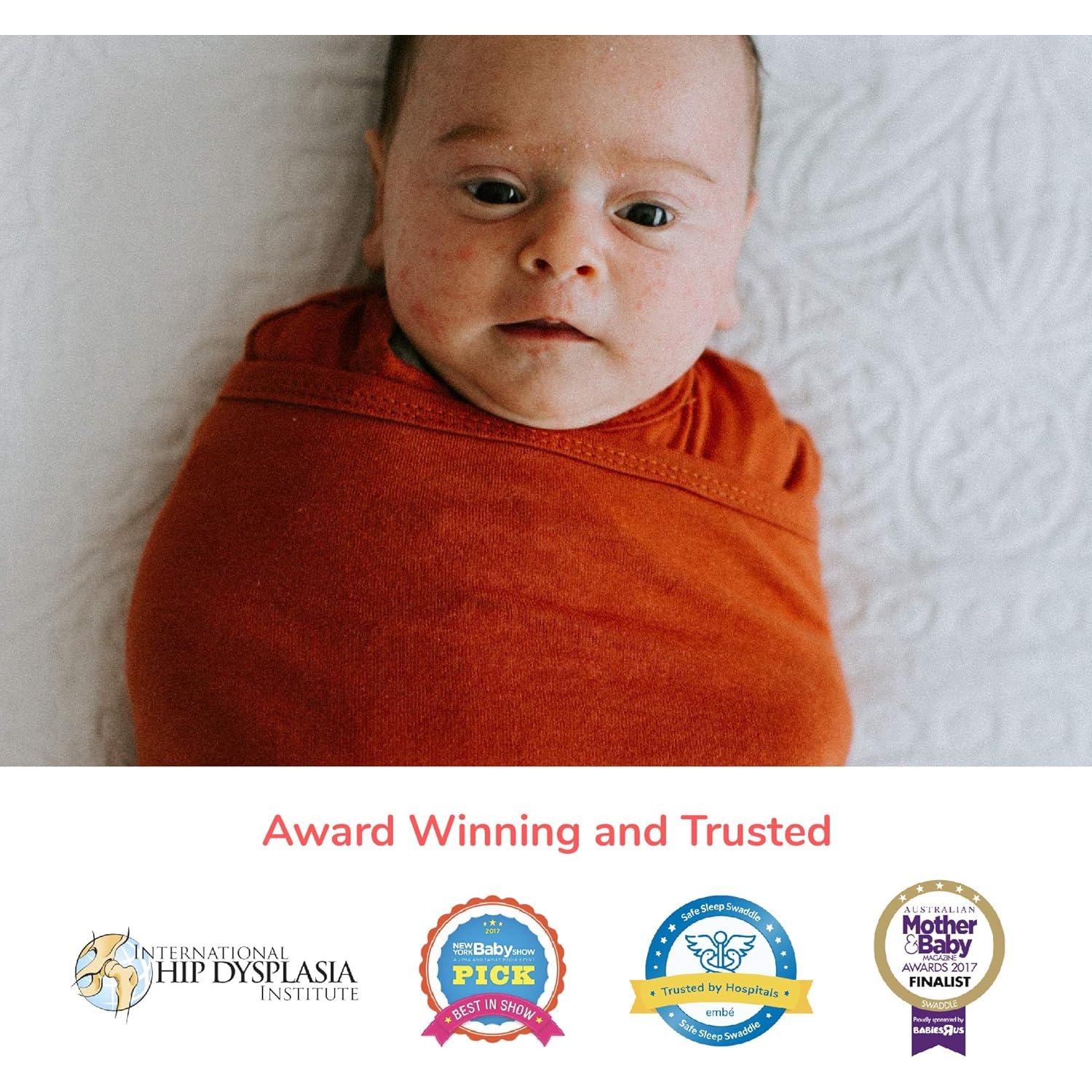 Saco de Swaddle embé 0-3 meses Algodón Transpirable Cocoa