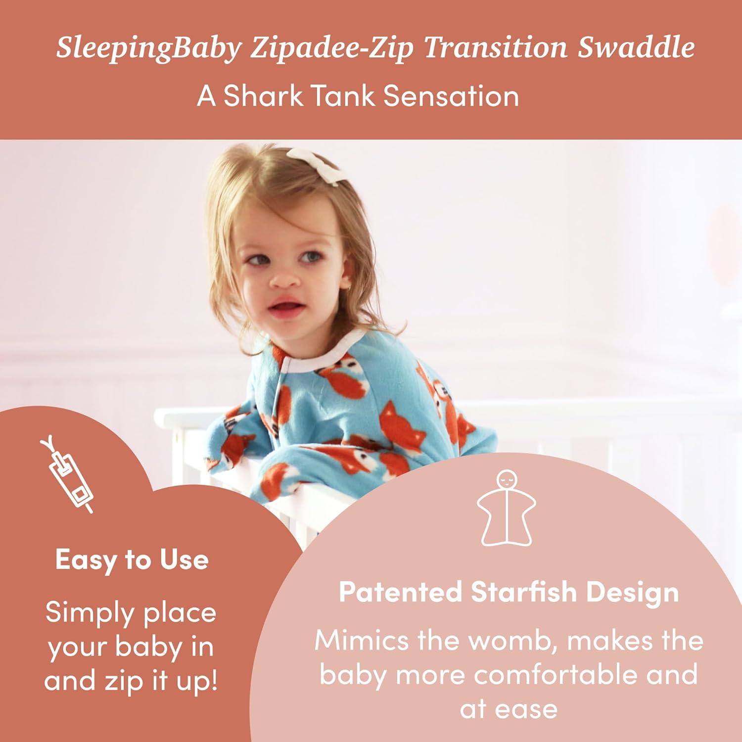 SleepingBaby Zipadee-Zip Manta de Swaddle Zorro Amigable Mediano