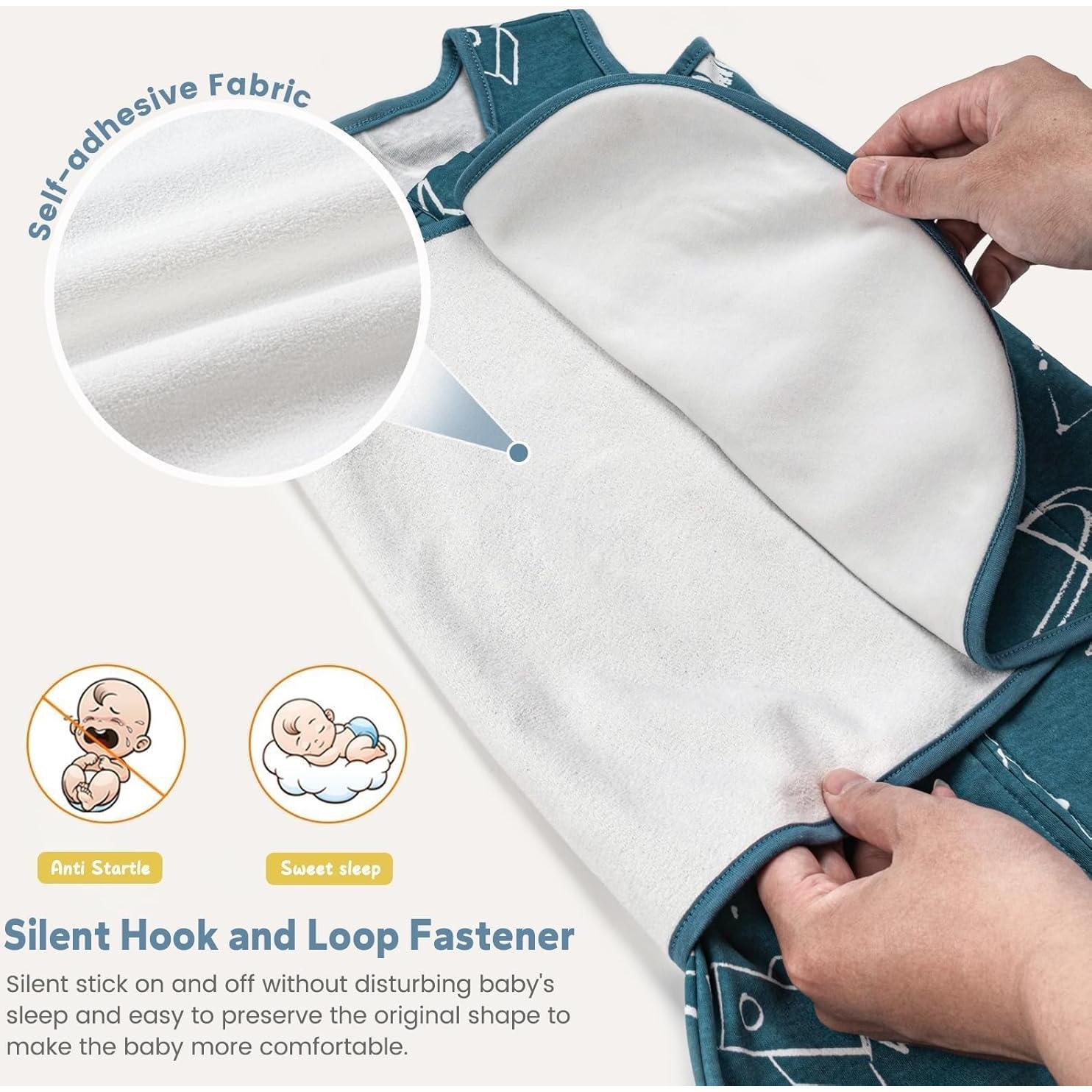 Saco de Sueño Swaddle ZIGJOY 1.0 TOG Algodón 0-6 Meses