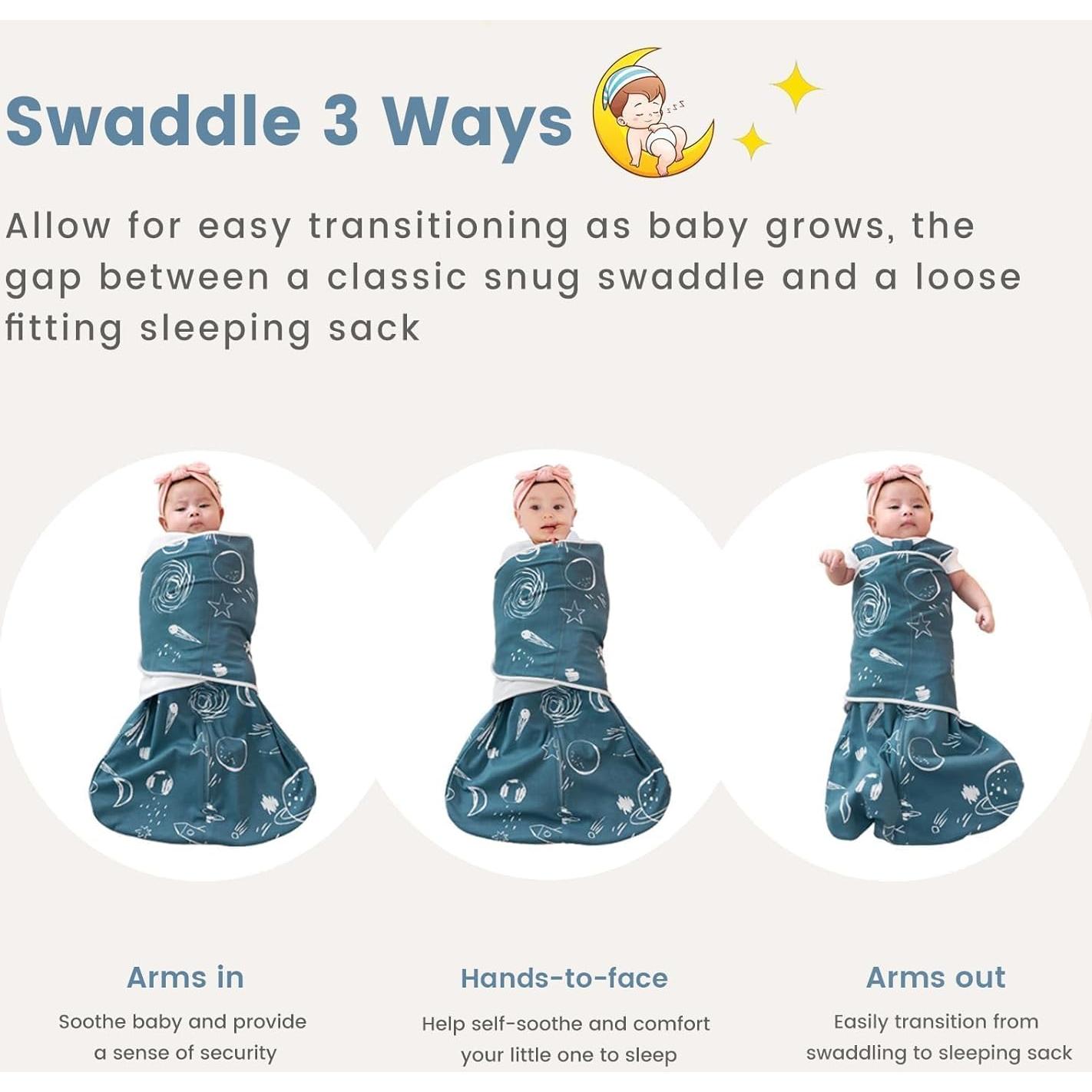 Saco de Sueño Swaddle ZIGJOY 1.0 TOG Algodón 0-6 Meses