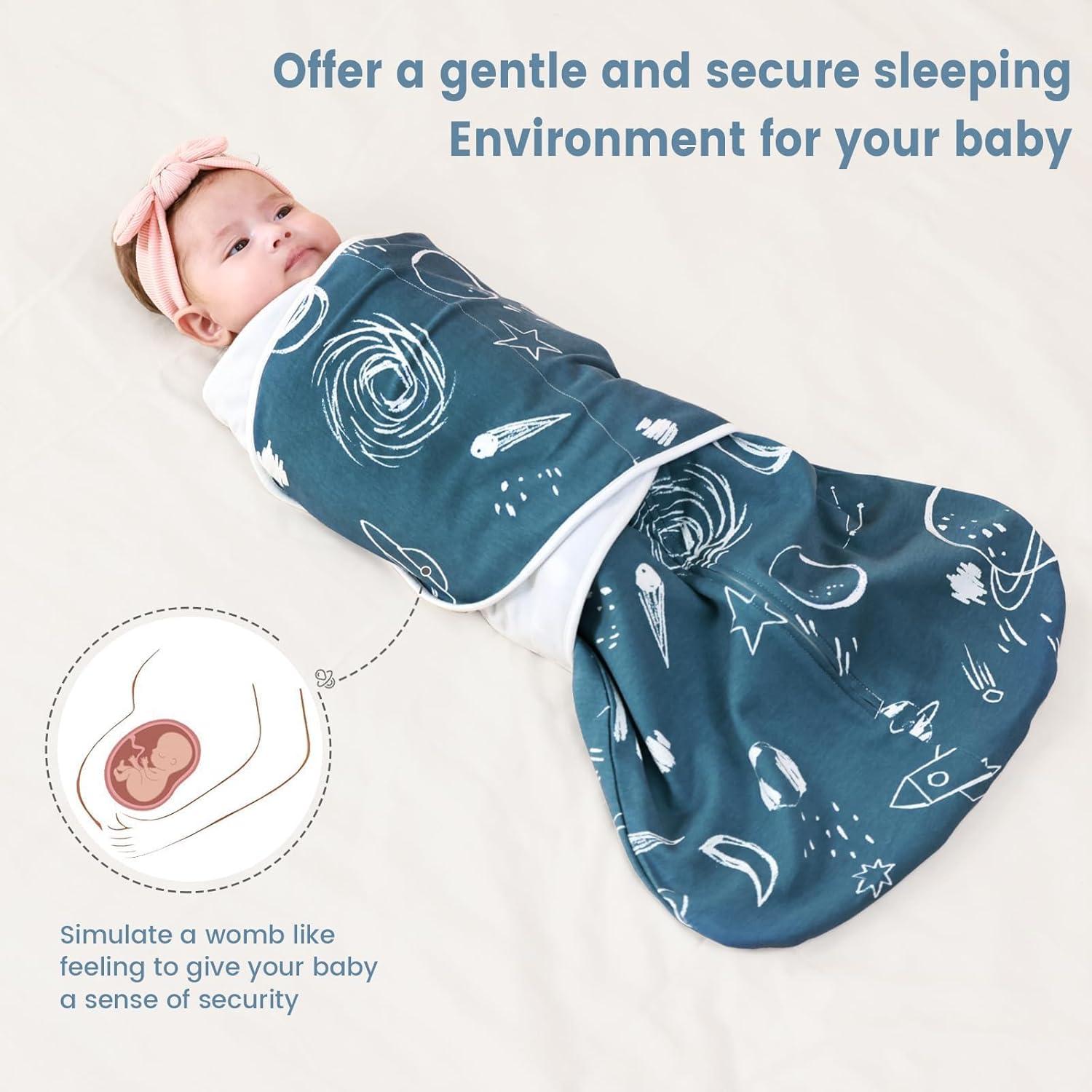 Saco de Sueño Swaddle ZIGJOY 1.0 TOG Algodón 0-6 Meses