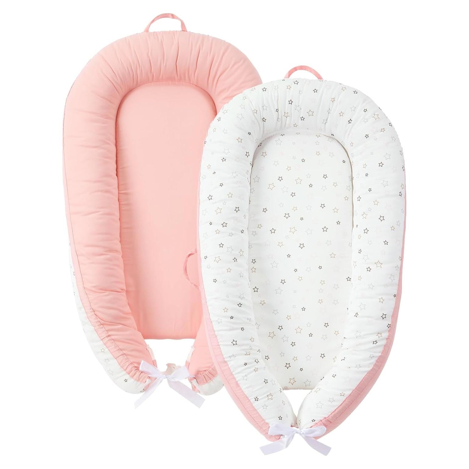 Lounger para Bebés JOLLITO Rosa, Algodón Suave 0-24 Meses