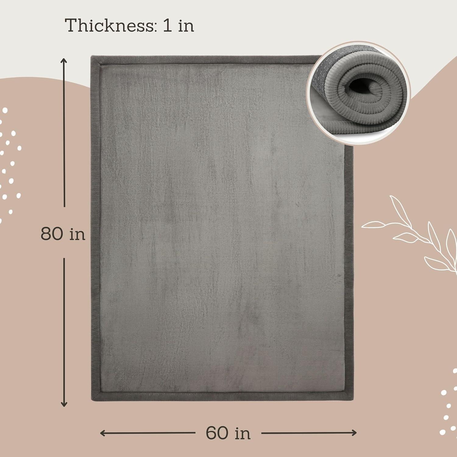 Alfombra de Juego Hakuna Matte 152x203 cm Gris Oscuro Antideslizante