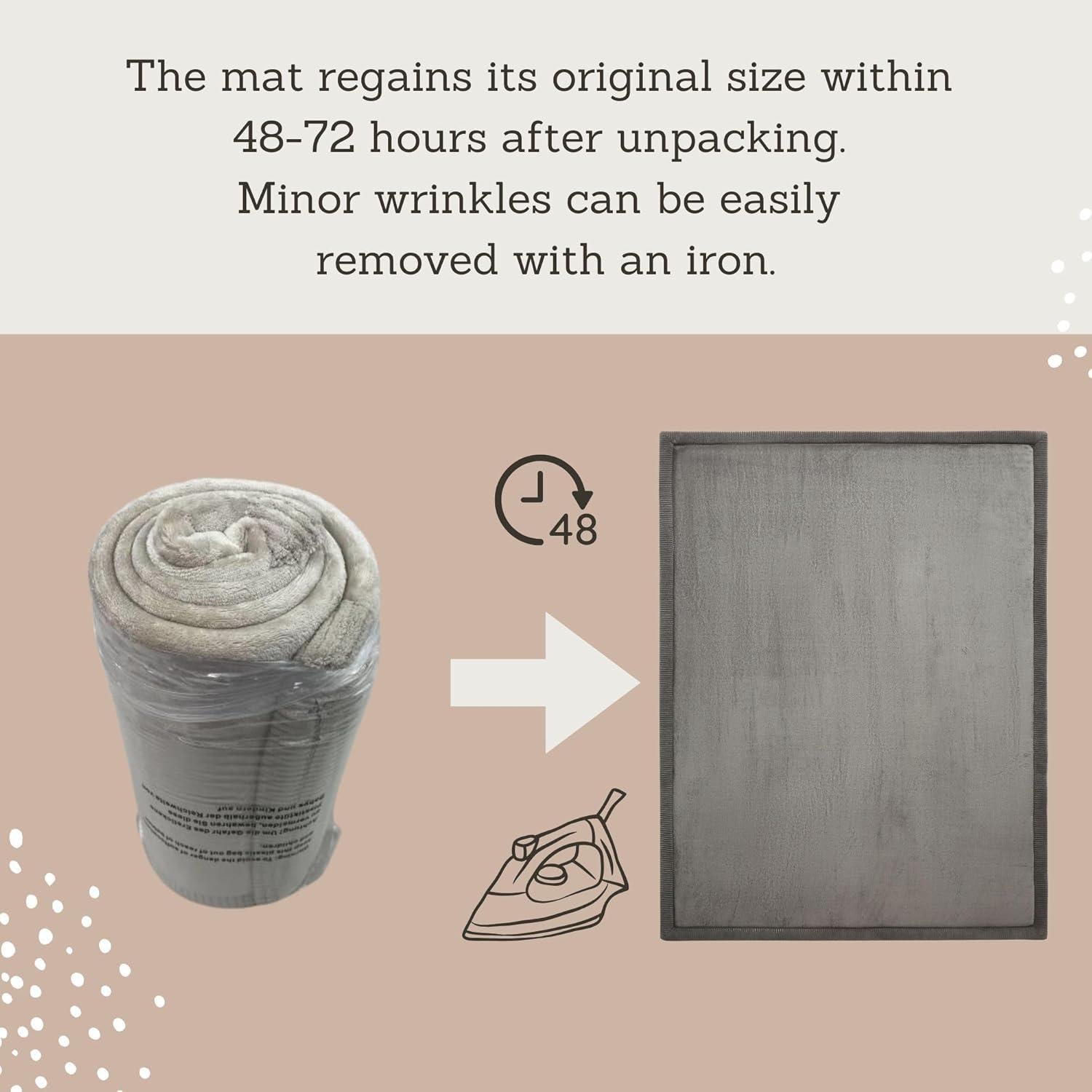 Alfombra de Juego Hakuna Matte 152x203 cm Gris Oscuro Antideslizante