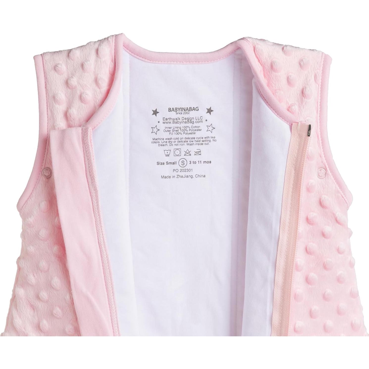 Saco de Dormir para Bebés Baby in a Bag 2.5 Tog Invierno Rosa