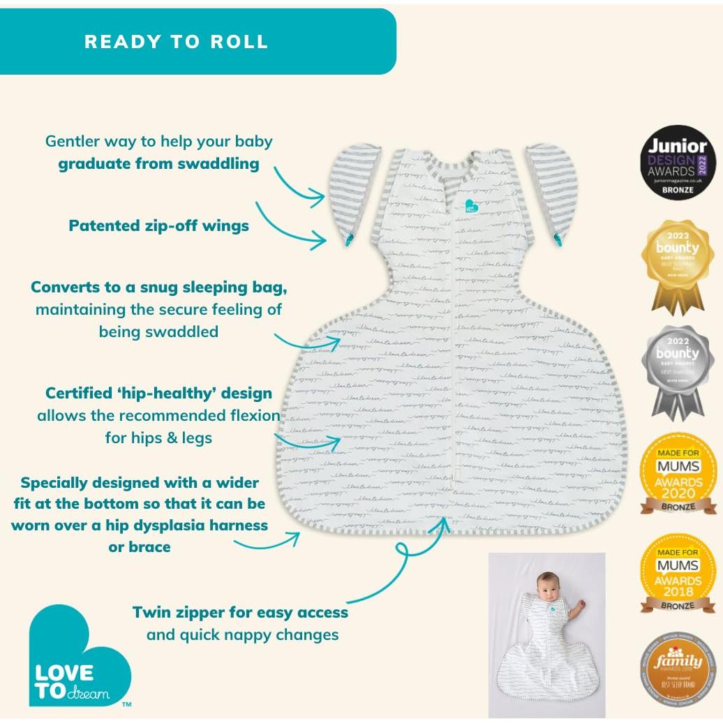 Saco de Transición Amor a Soñar Swaddle Up 1.0 TOG Blanco