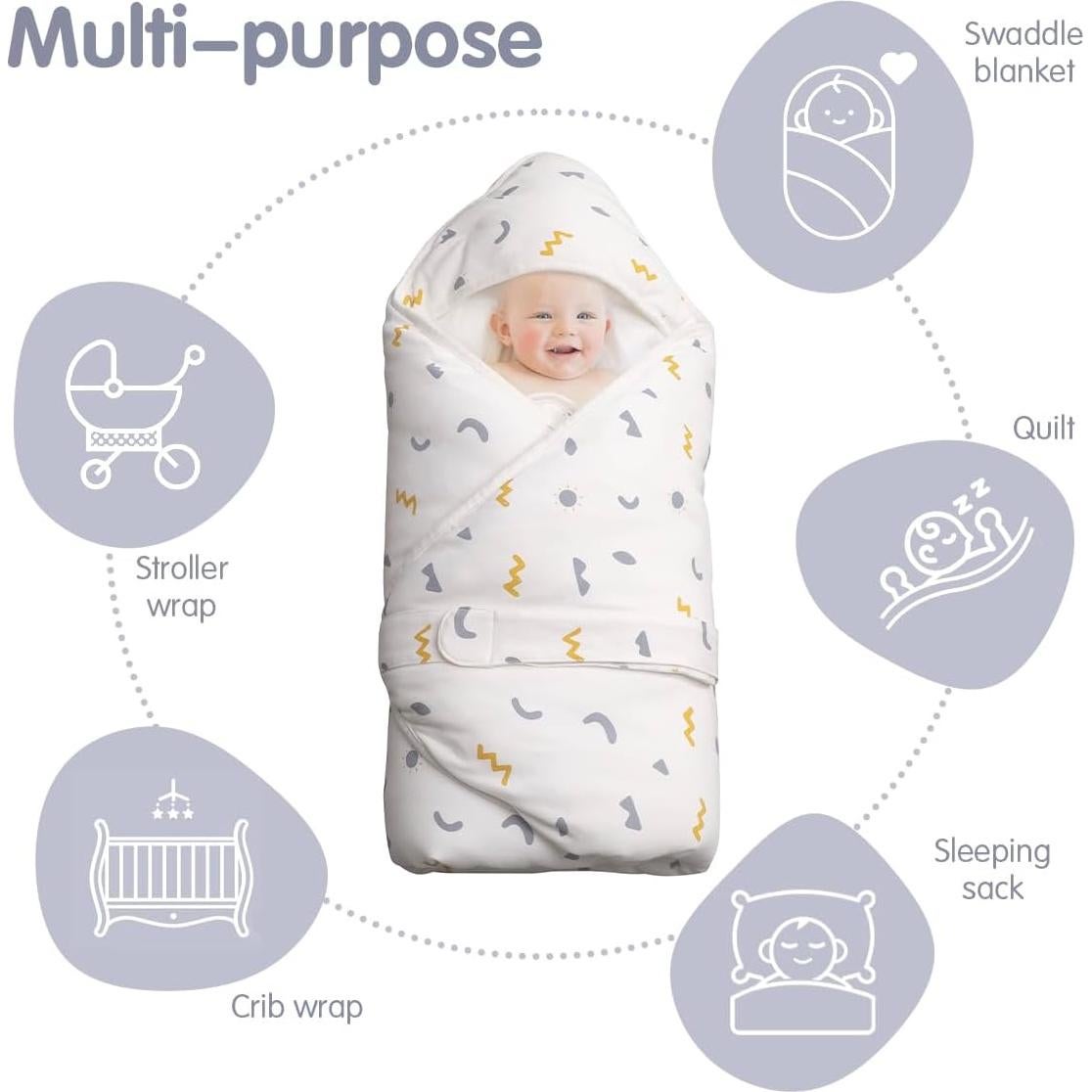 Manta de Envuelo KIDDA para Bebés 0-12 Meses Algodón