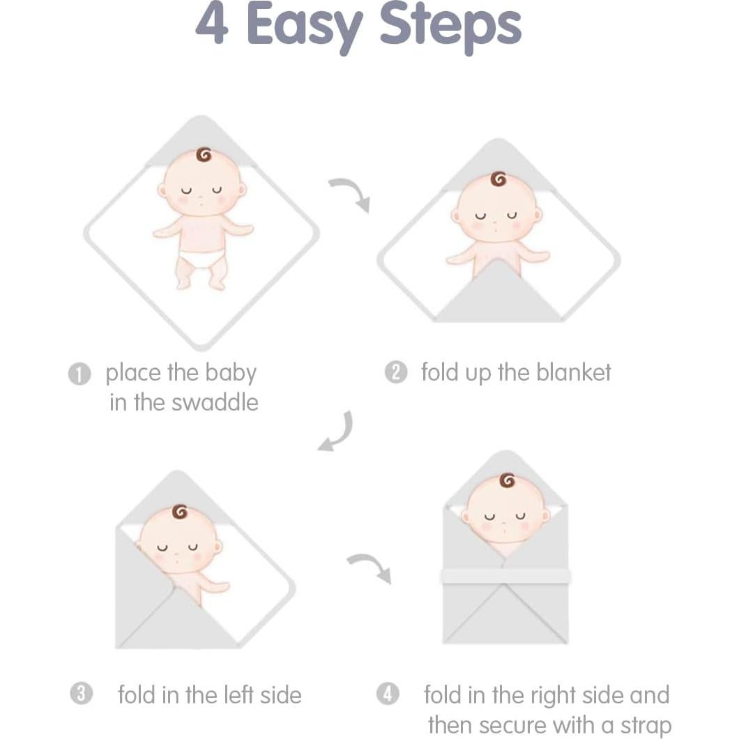 Manta de Envuelo KIDDA para Bebés 0-12 Meses Algodón