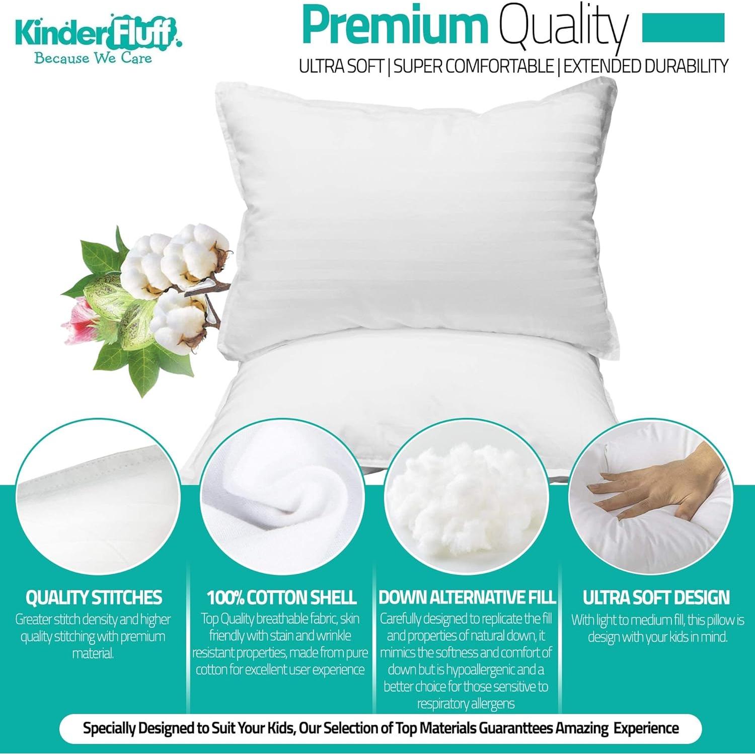 Almohadas Kinder Fluff para Niños 33x46cm - Paquete de 2