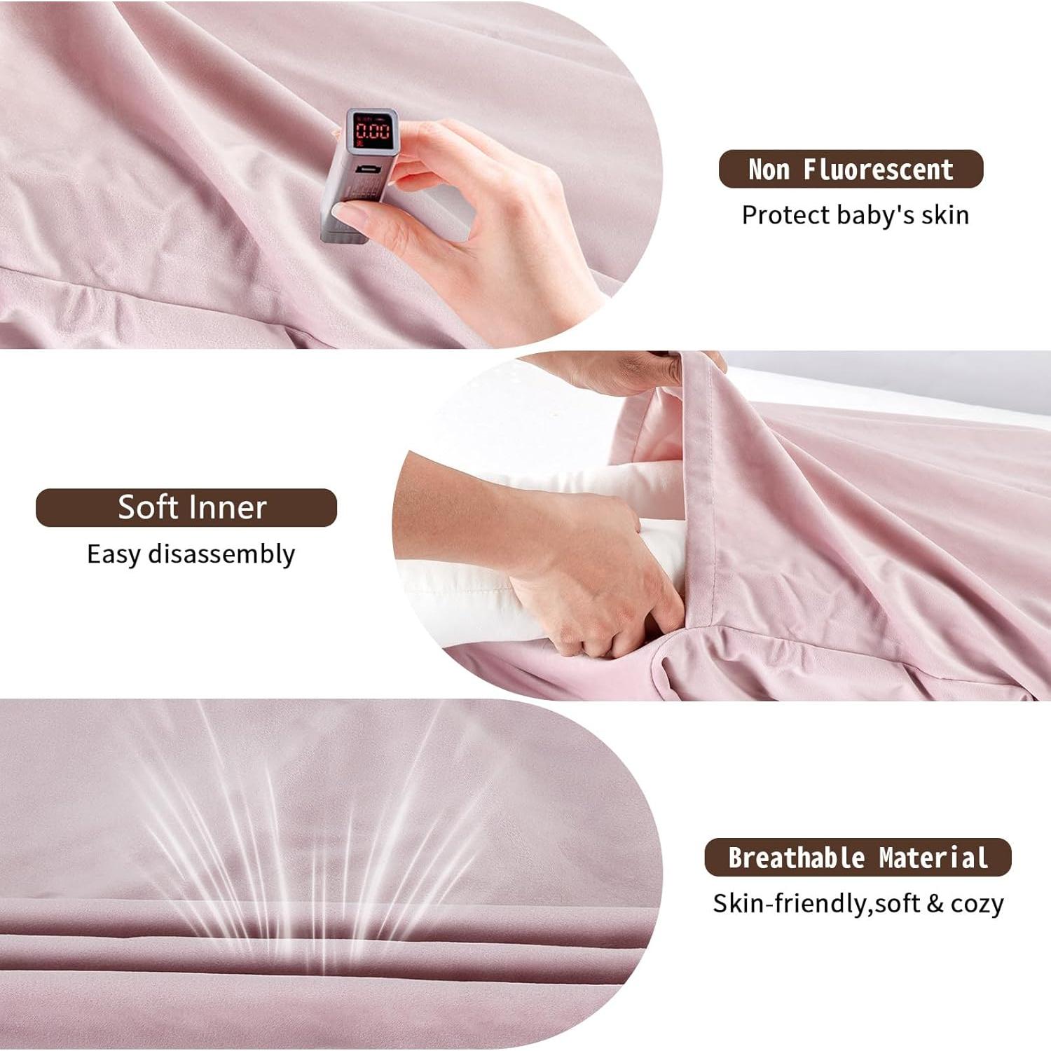 Almohadilla de Juego para Bebés Loevin Rosa 75x45 cm Algodón