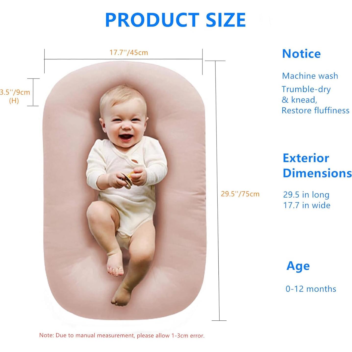 Almohadilla de Juego para Bebés Loevin Rosa 75x45 cm Algodón