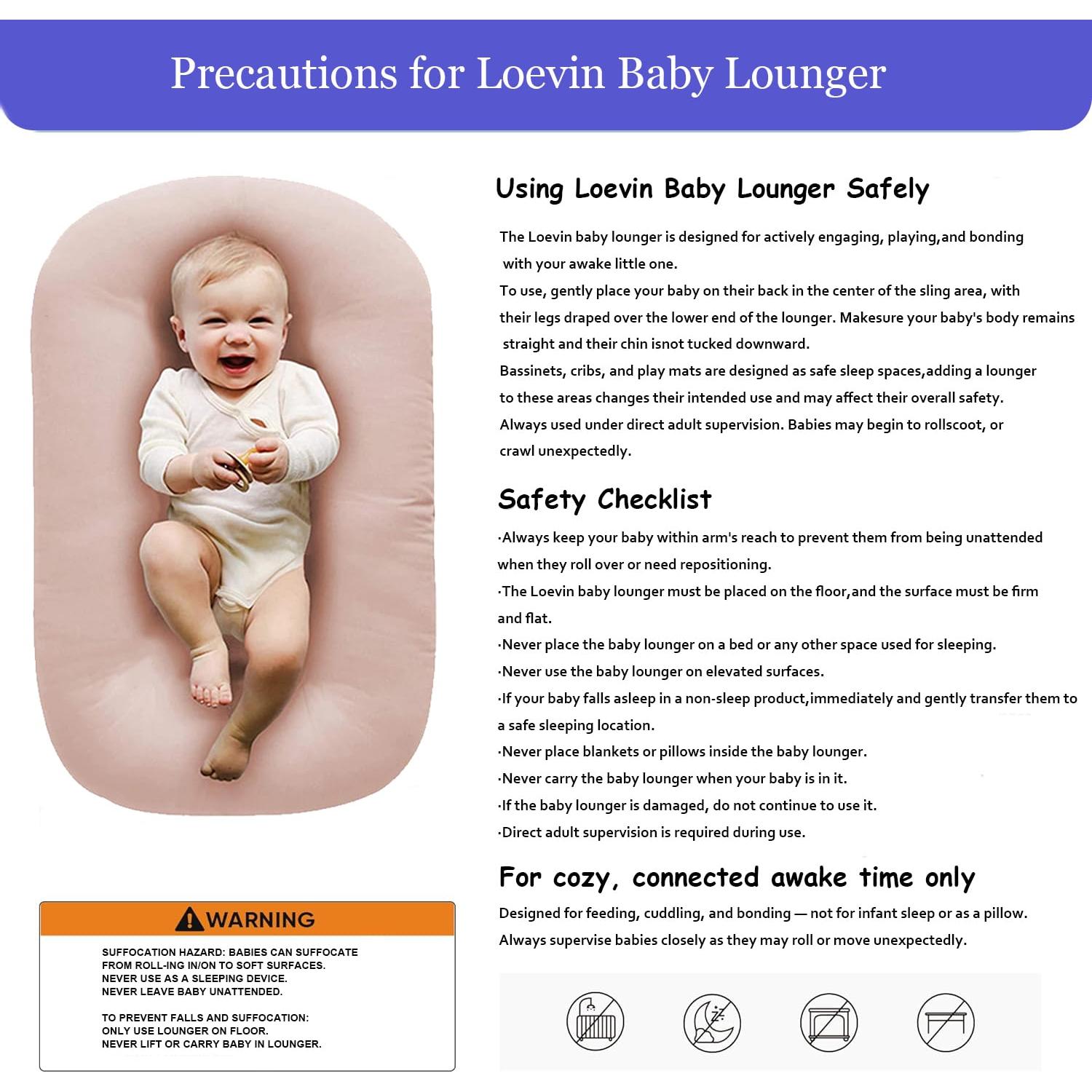 Almohadilla de Juego para Bebés Loevin Rosa 75x45 cm Algodón