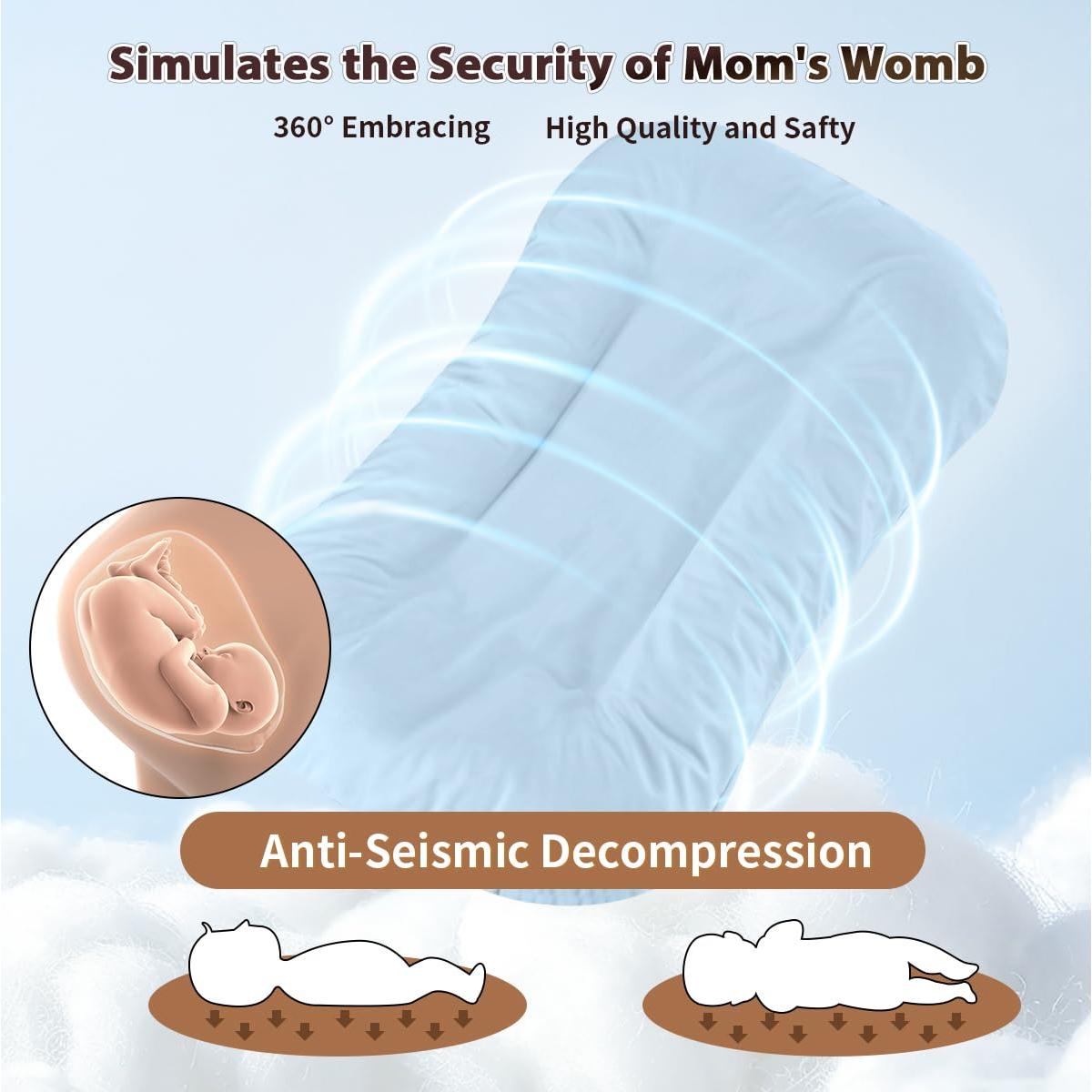 Cojín Portátil para Bebés Huggynest Azul 0-12 Meses