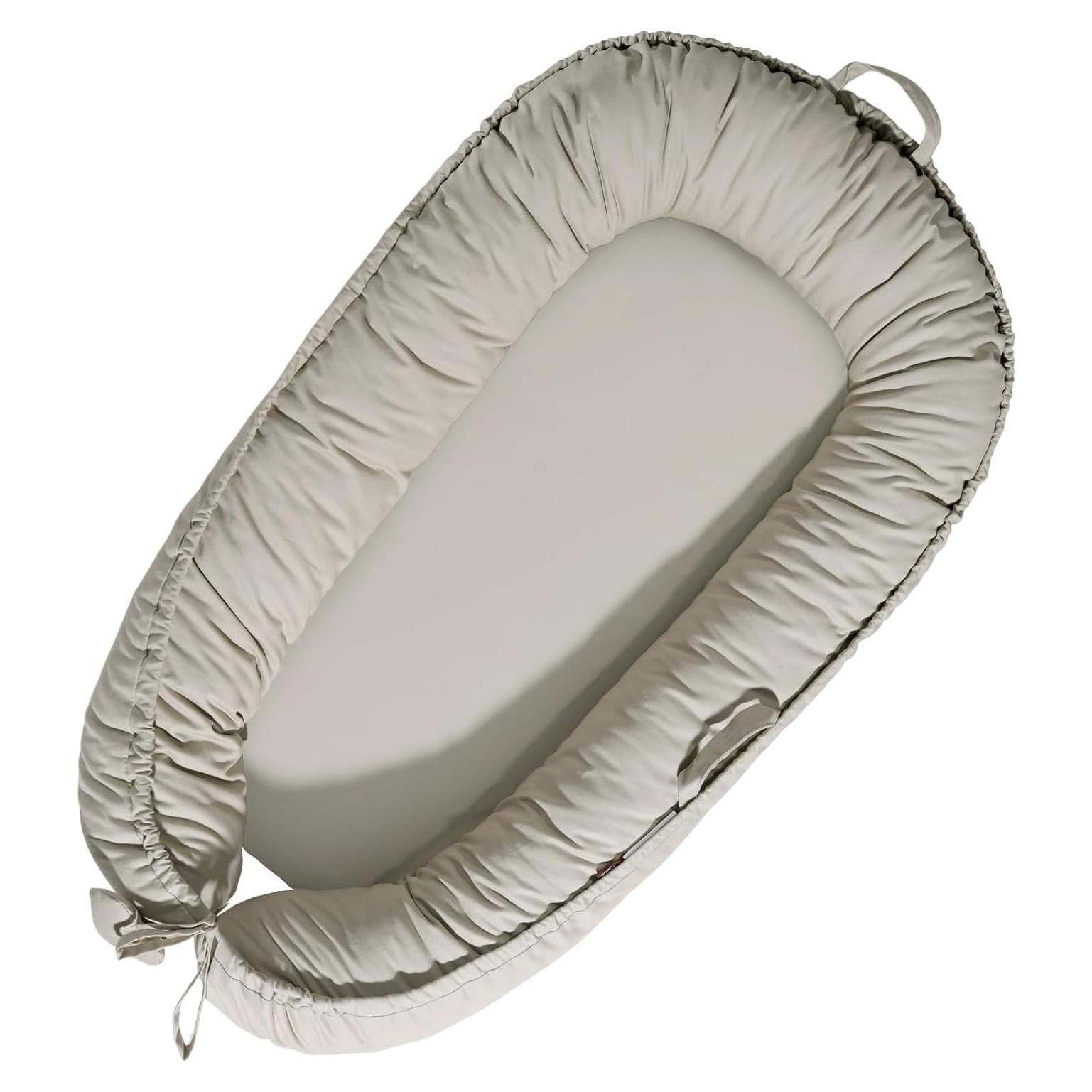 Cuna para Bebé BD-00P - Algodón Suave 0-24 Meses Plata