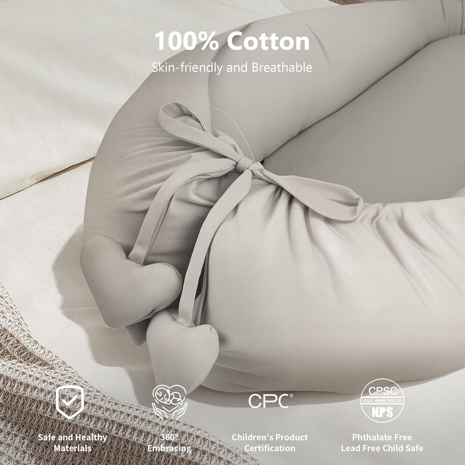 Cuna para Bebé BD-00P - Algodón Suave 0-24 Meses Plata