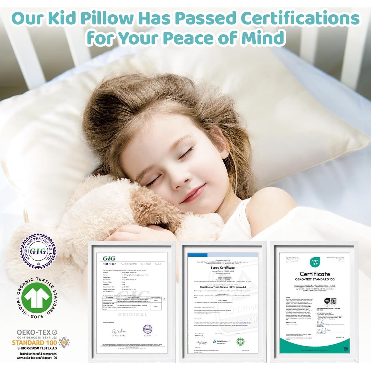 Cojín Orgánico para Niños LOFE 16x22 cm Ajustable Lavable