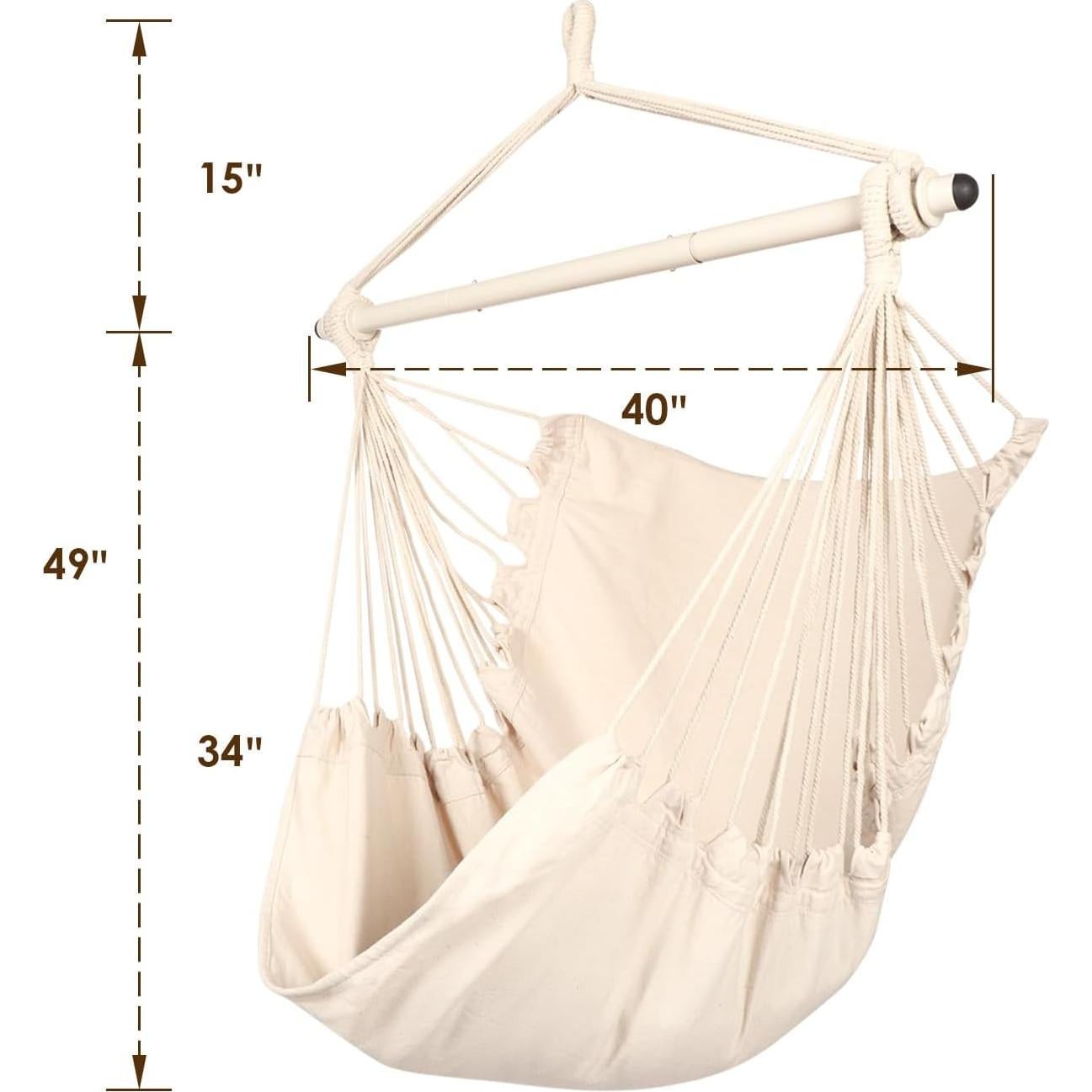 Silla Colgante Highwild Beige para Interiores y Exteriores - 227 kg