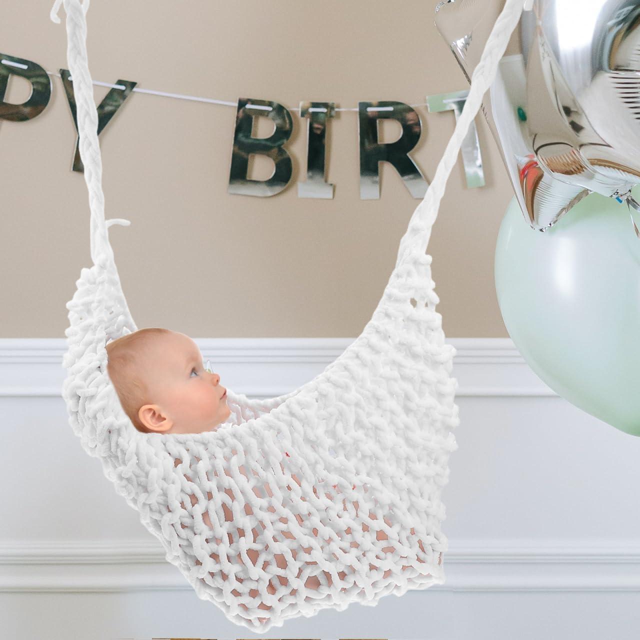 Hamaca de Crochet Hecha a Mano Veemoon para Bebés 0-12 Meses