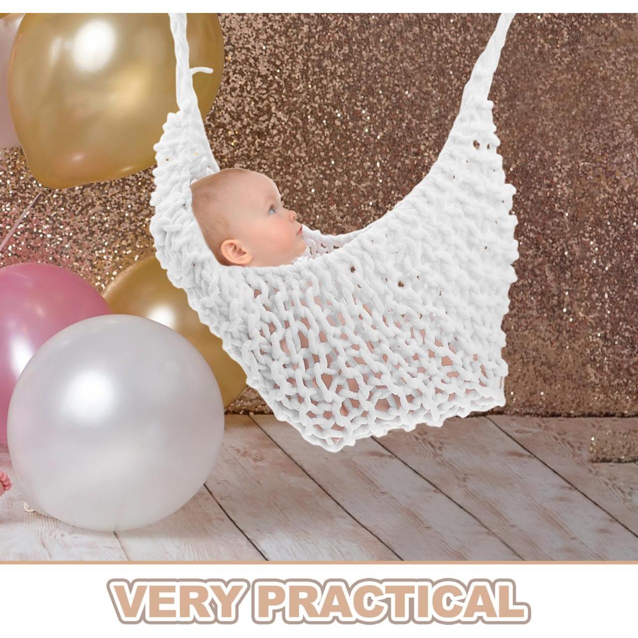 Hamaca de Crochet Hecha a Mano Veemoon para Bebés 0-12 Meses