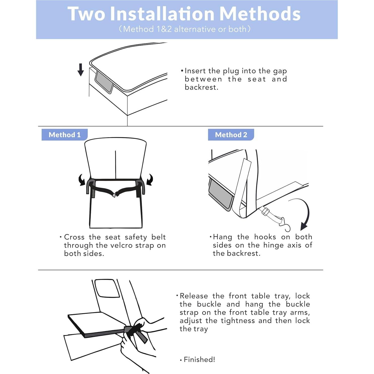 Cama de avión para niños TinlyFinly, hamaca portátil antideslizante