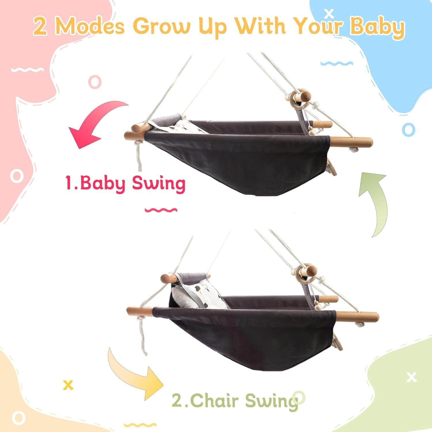 Columpio para Bebés Tislly Ajustable Interior/Exterior 68kg