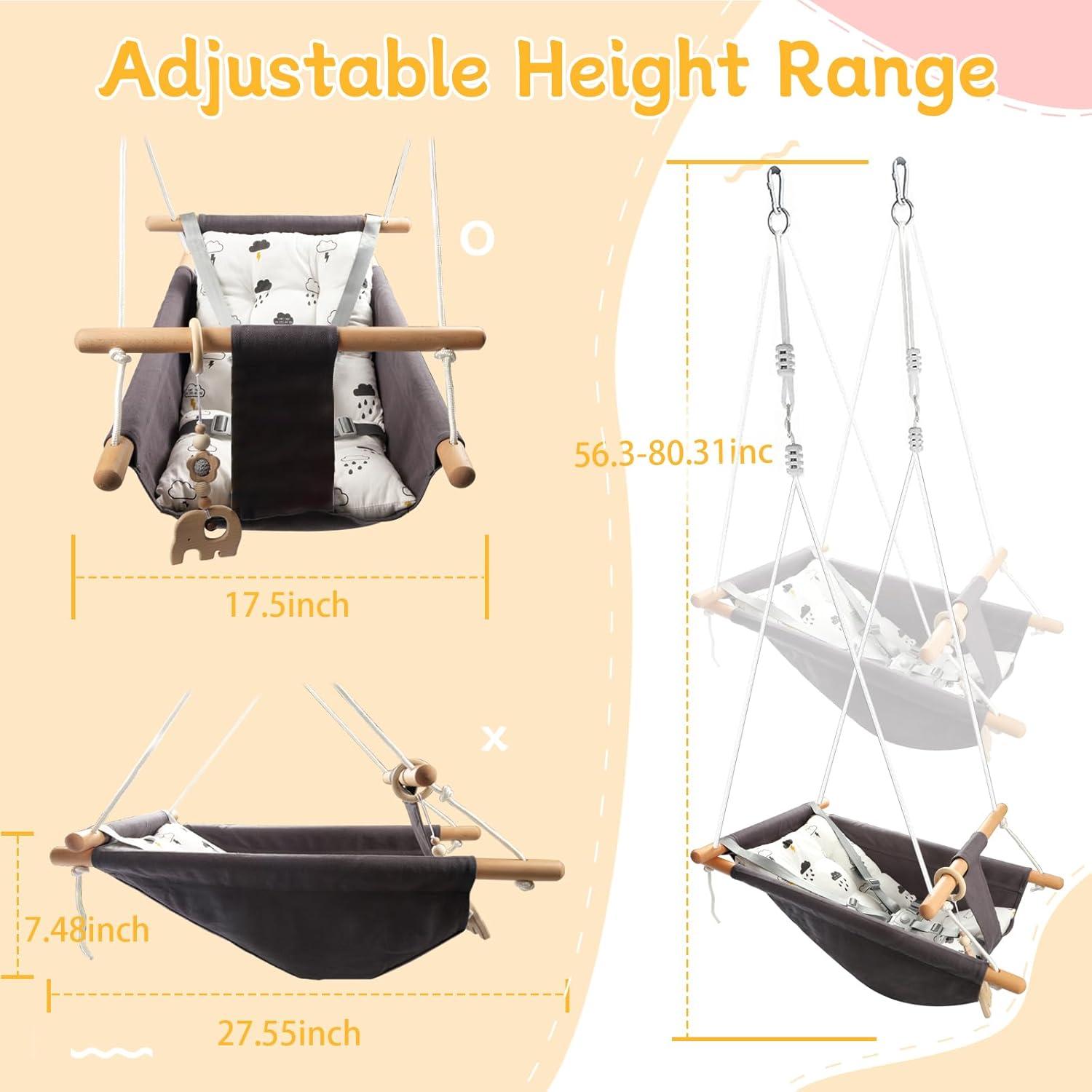 Columpio para Bebés Tislly Ajustable Interior/Exterior 68kg