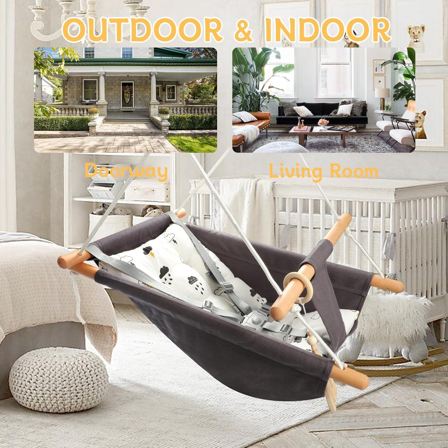 Columpio para Bebés Tislly Ajustable Interior/Exterior 68kg