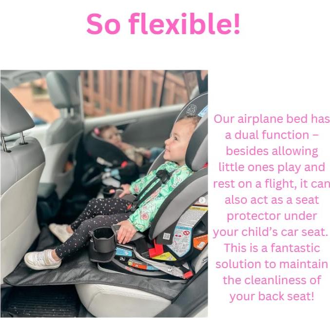 Cama de avión portátil FiveStarBaby para niños - Gris