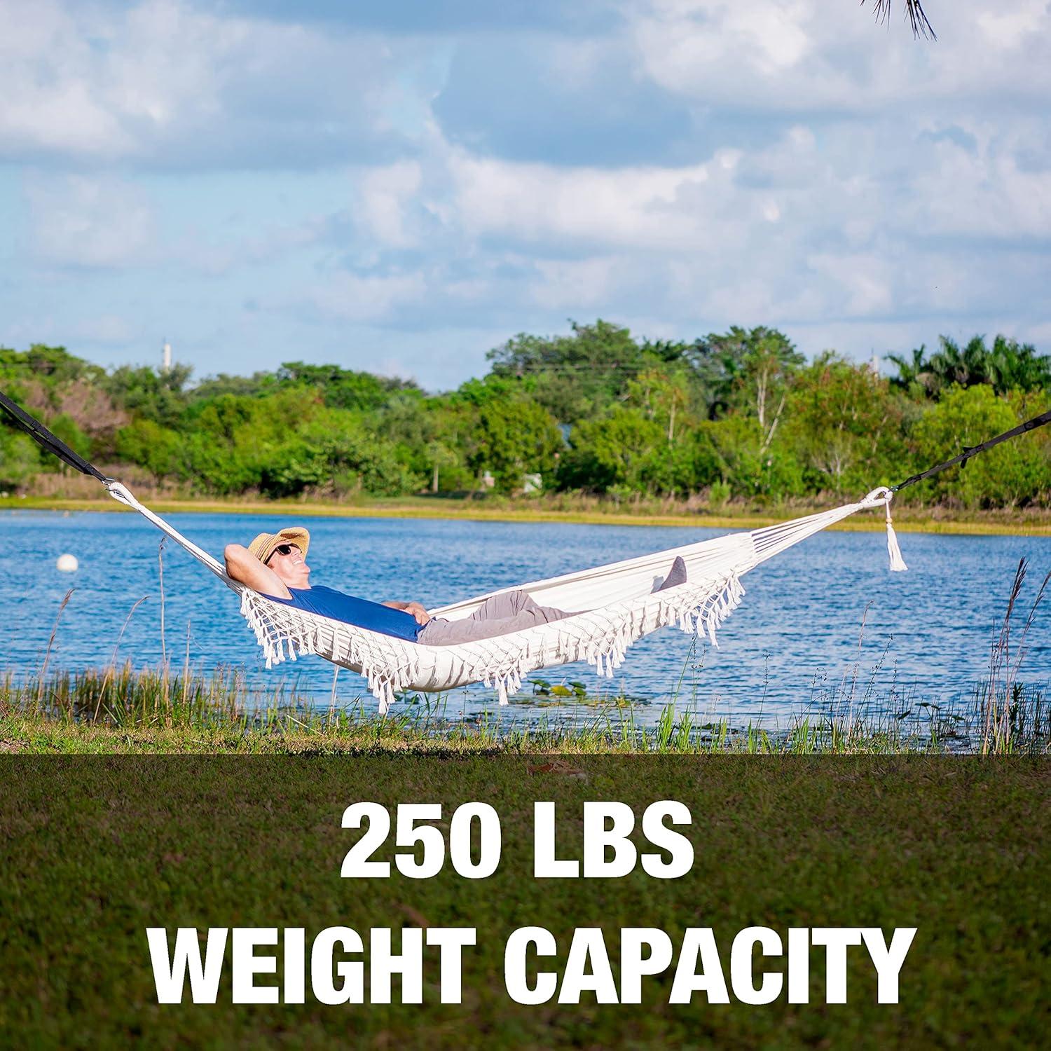 Hamaca Bliss Hammocks BH-400WFRCA 1.95m con flecos marrón