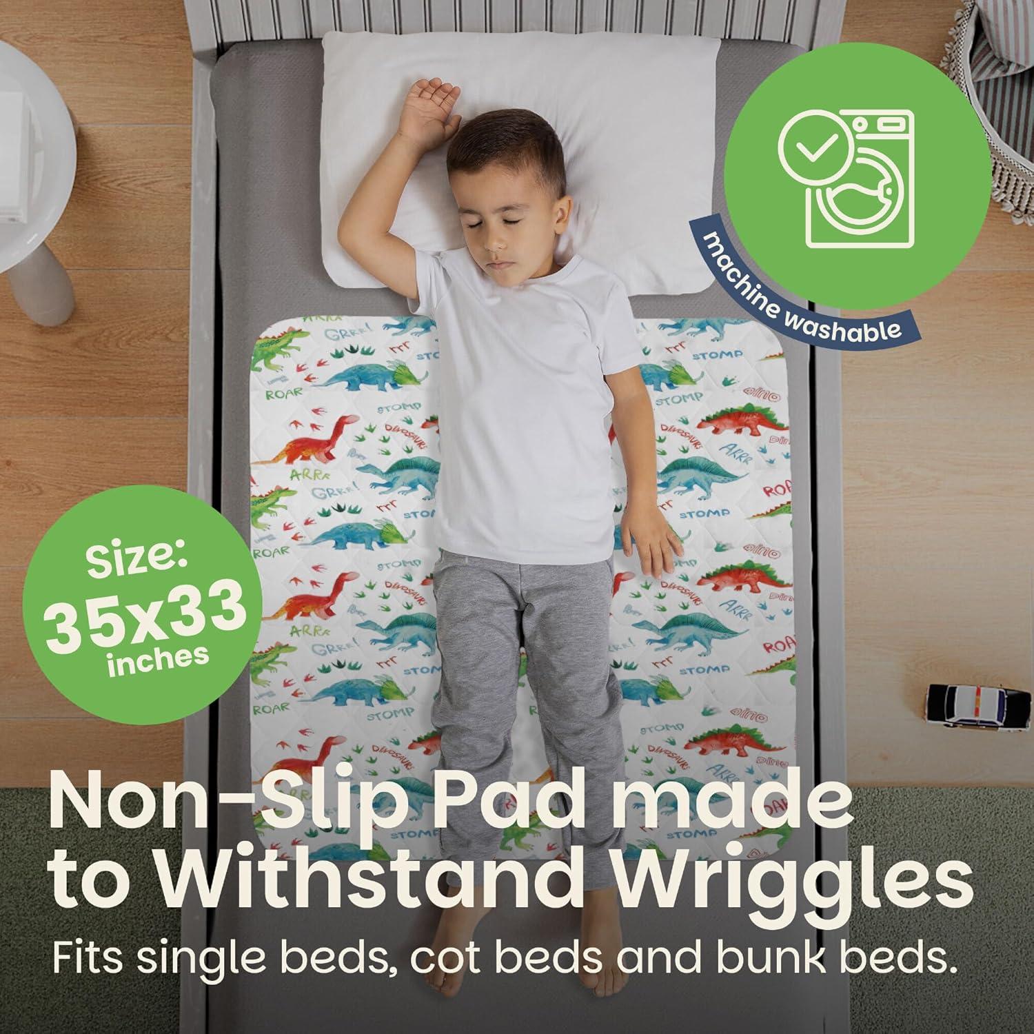 Protector de Colchón Impermeable Lynmark® Dinosaurio 96x85cm