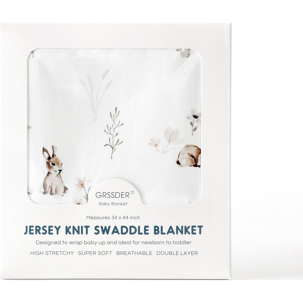 Manta Reversible para Bebés GRSSDER 86x112 cm Conejo Bonito