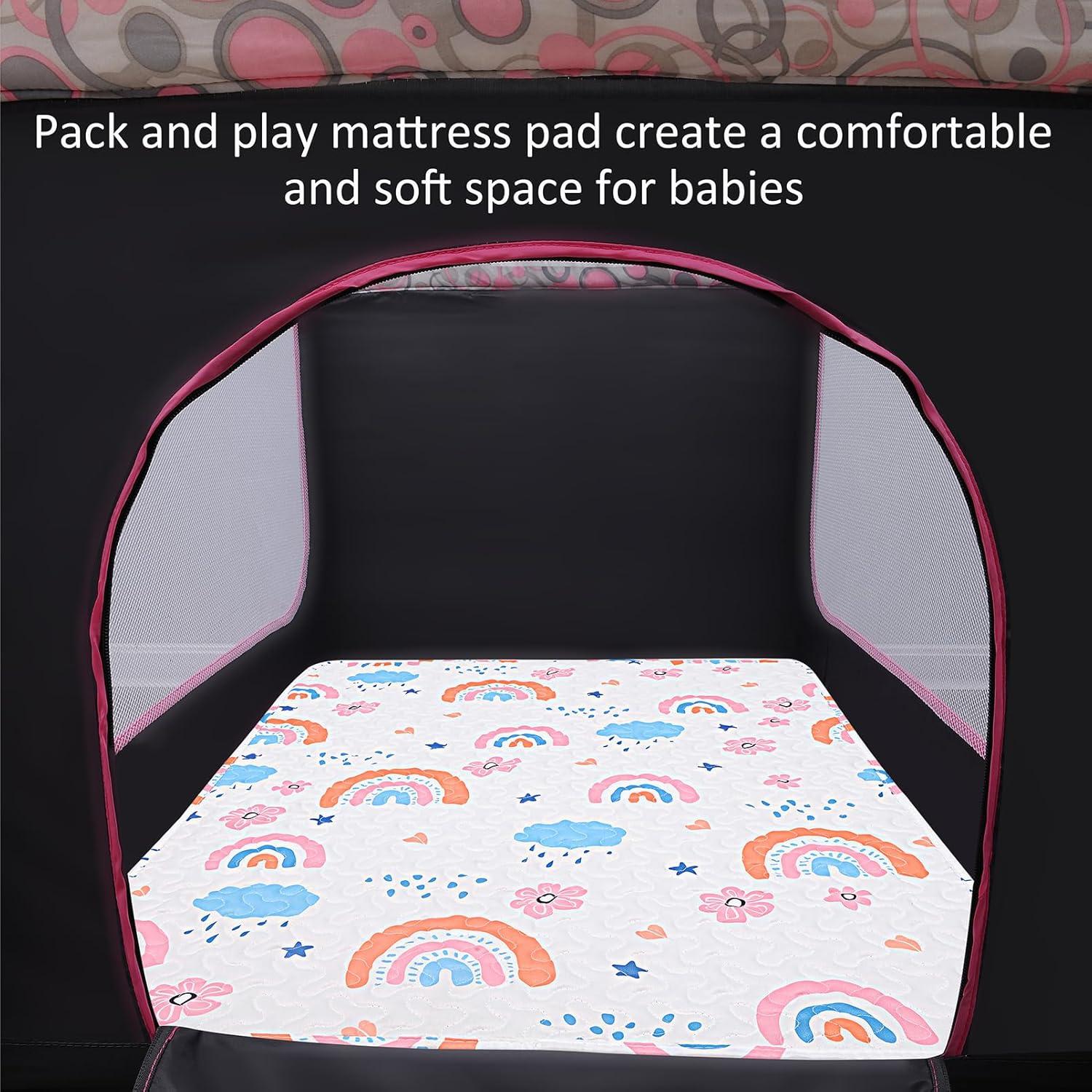 Sábana Ajustable MatLeya para Pack n Play Acolchada 96.5x66 cm