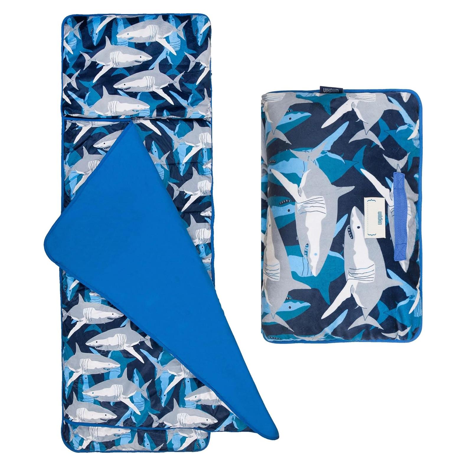 Alfombra de Siesta de Peluche Wildkin Tiburones 145x50 cm