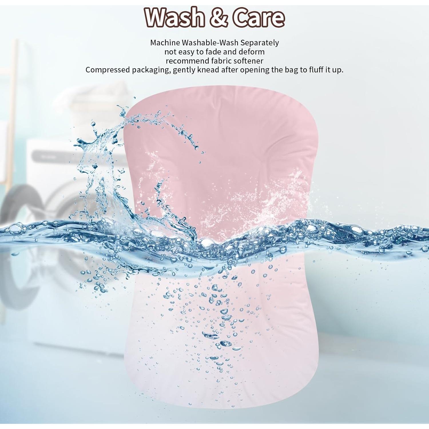 Alfombra de Juego para Bebés Vicorise 100% Algodón Rosa 75x45cm