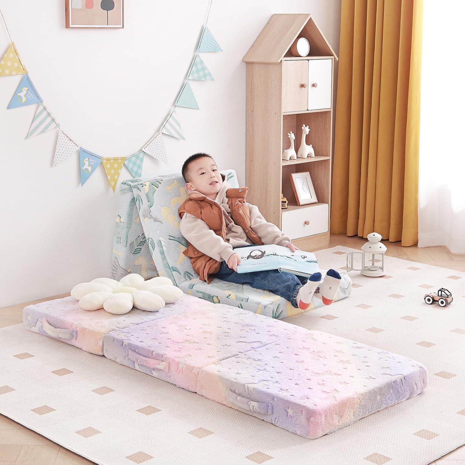 Colchón Trifold Tiita para Niños 144.78x55.88 cm Brilla en la Oscuridad